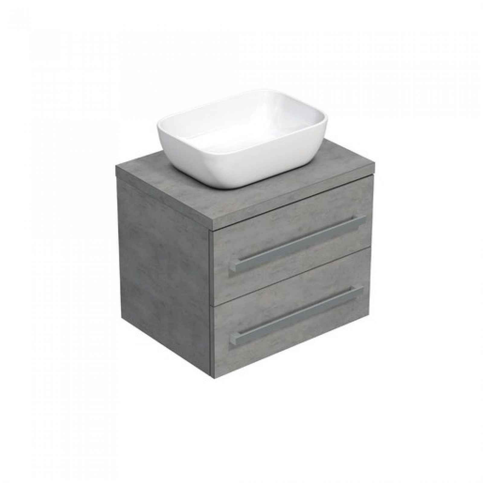 Koupelnová skříňka s krycí deskou Naturel Cube Way 60x53x46 cm beton mat CUBE461603BE45