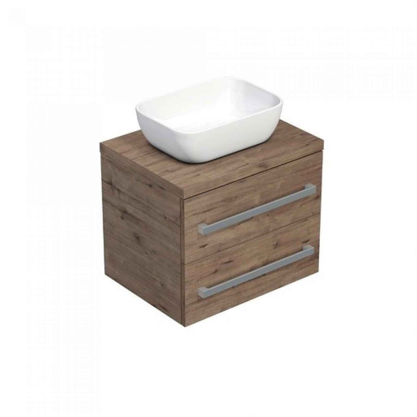 Koupelnová skříňka s krycí deskou Naturel Cube Way 60x53x46 cm dub Wellington mat CUBE461603DW45