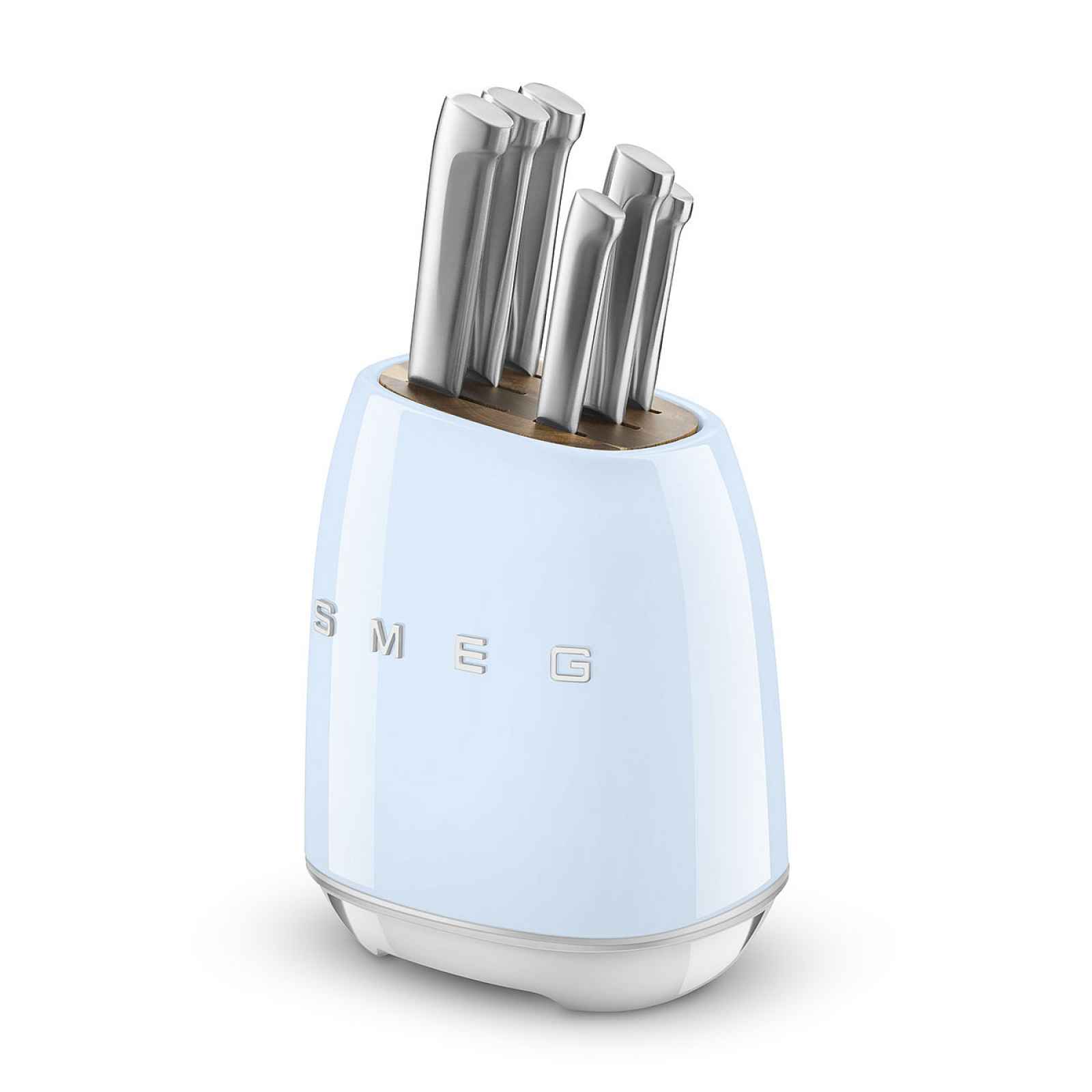 Smeg SMEG blok s noži, 6 ks, pastelově modrá KBSF02PB