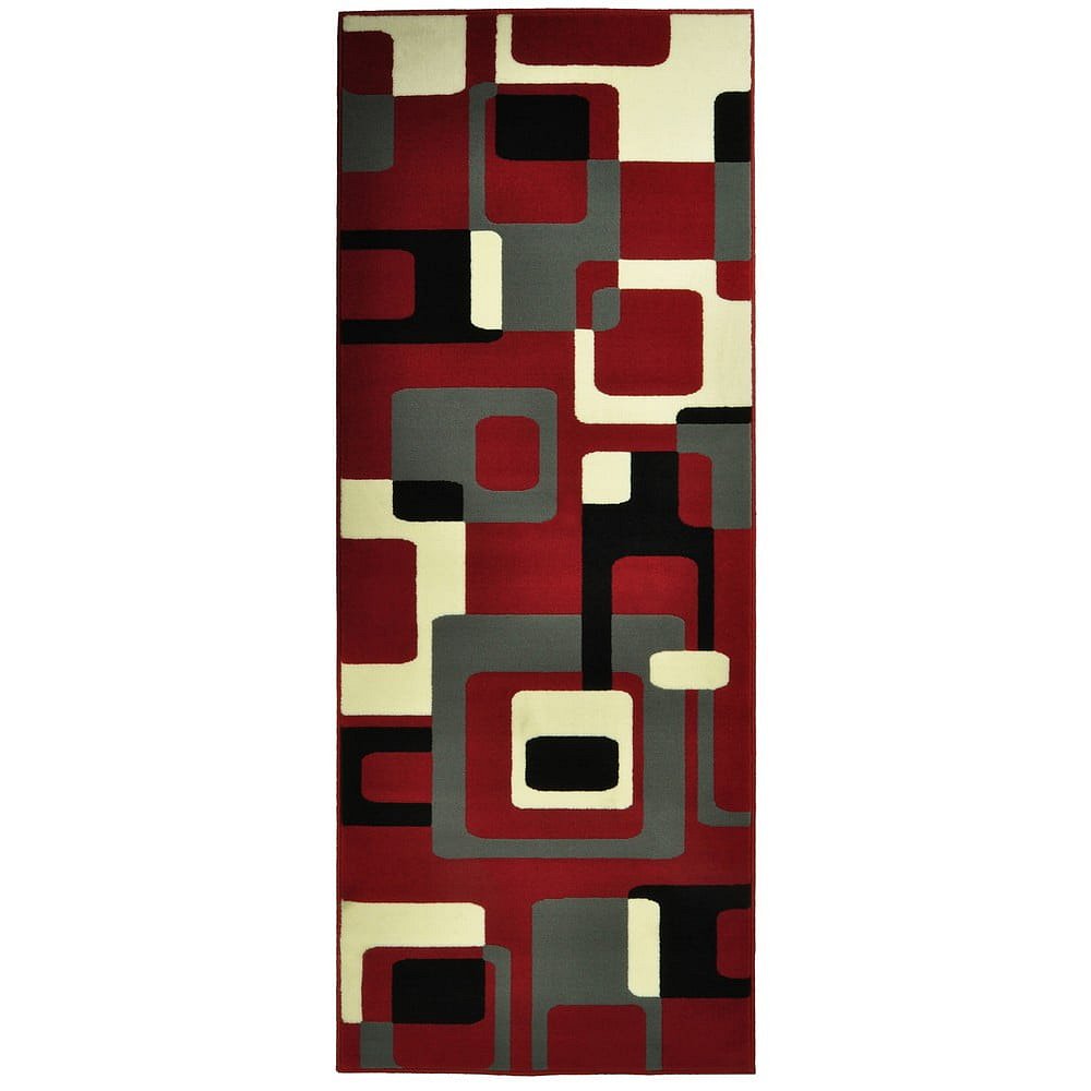 Červený koberec Hanse Home Hamla Retro, 80 x 200 cm