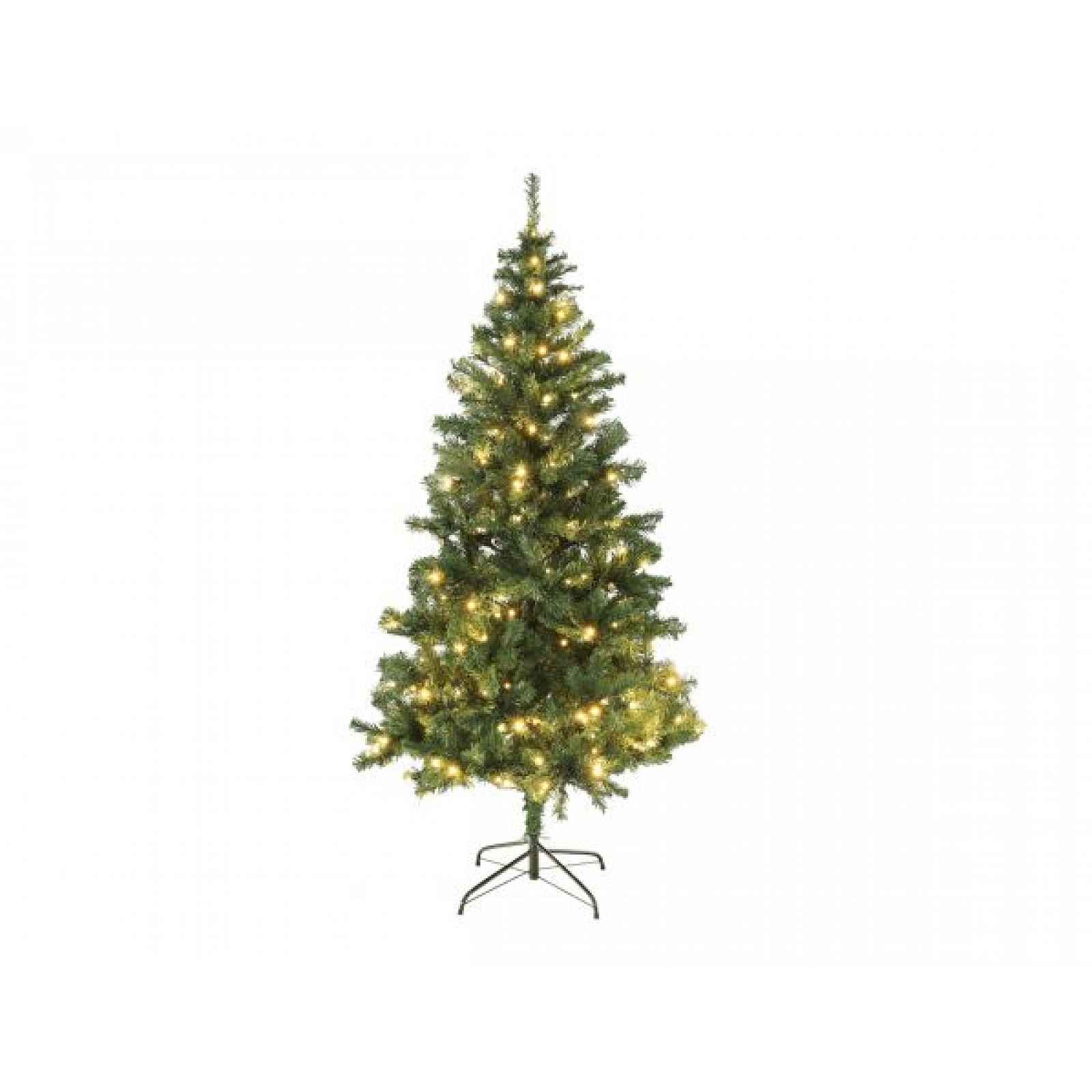 Vánoční stromek smrk zelený se světýlky, 180 cm, 3D