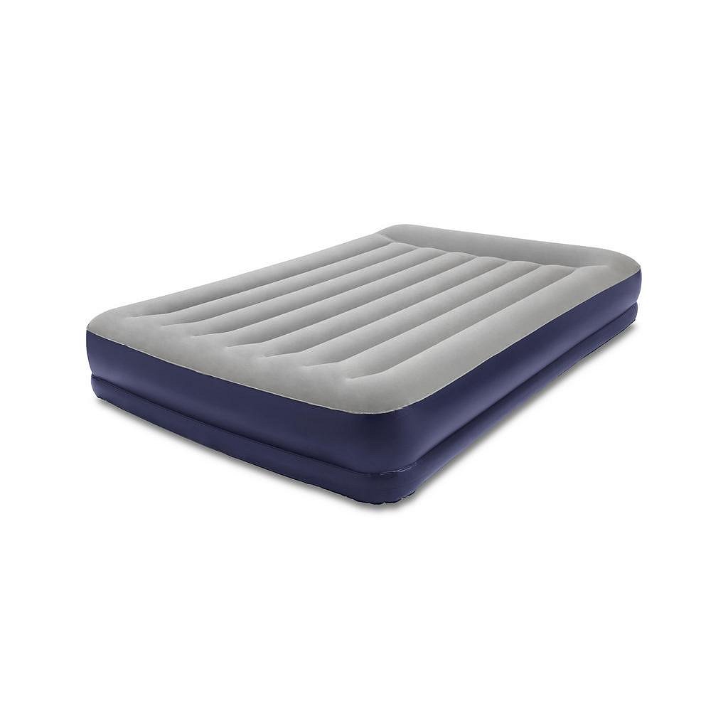 Nafukovací postel dvojlůžko modro-šedá 152x203 cm