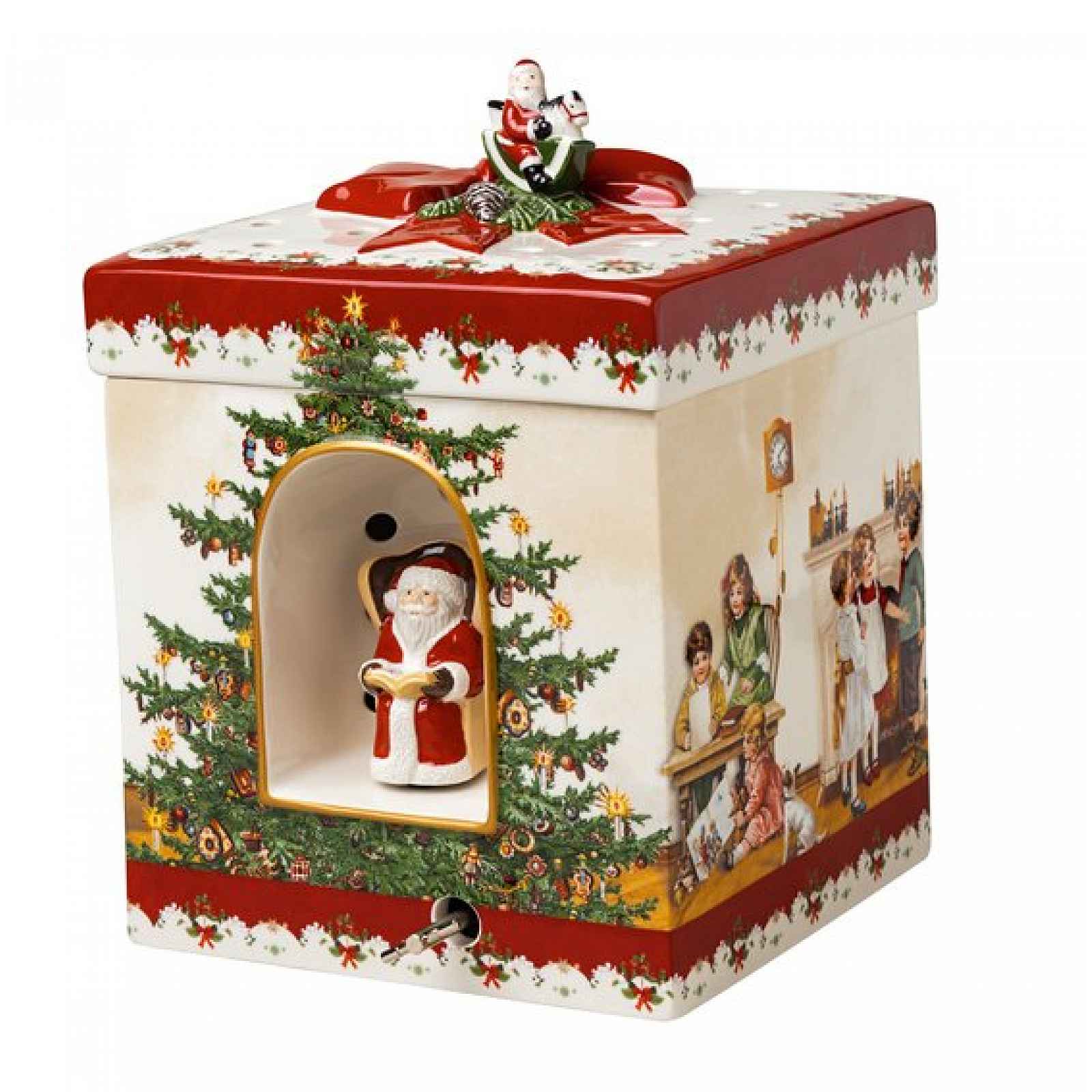 Villeroy & Boch Christmas Toys dárková hrací skříňka / svícen, "Děti", 17 x 17 cm