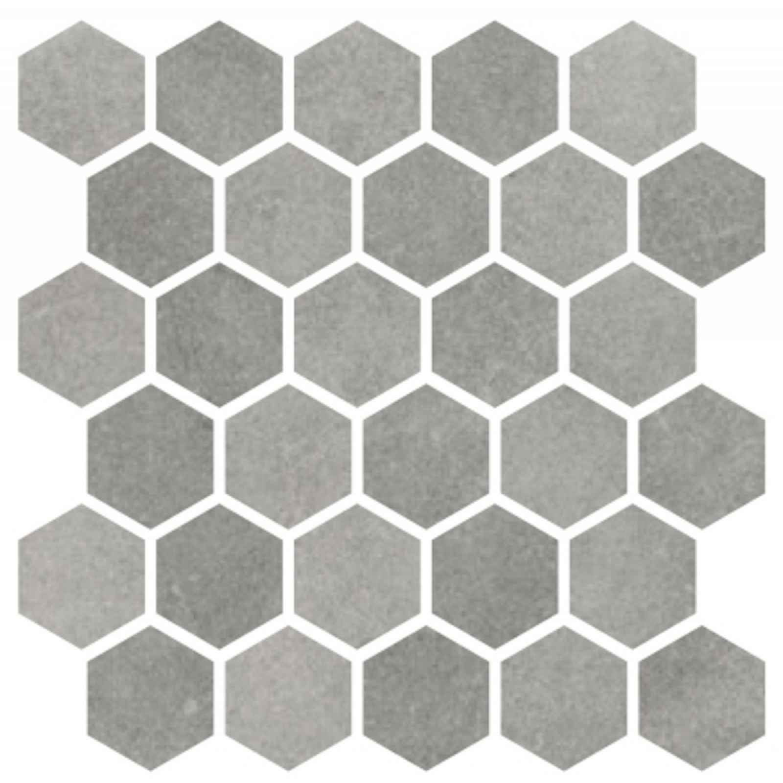 Mozaika Cir Materia Prima metropolitan grey hexagon 27x27 cm lesk 1069914