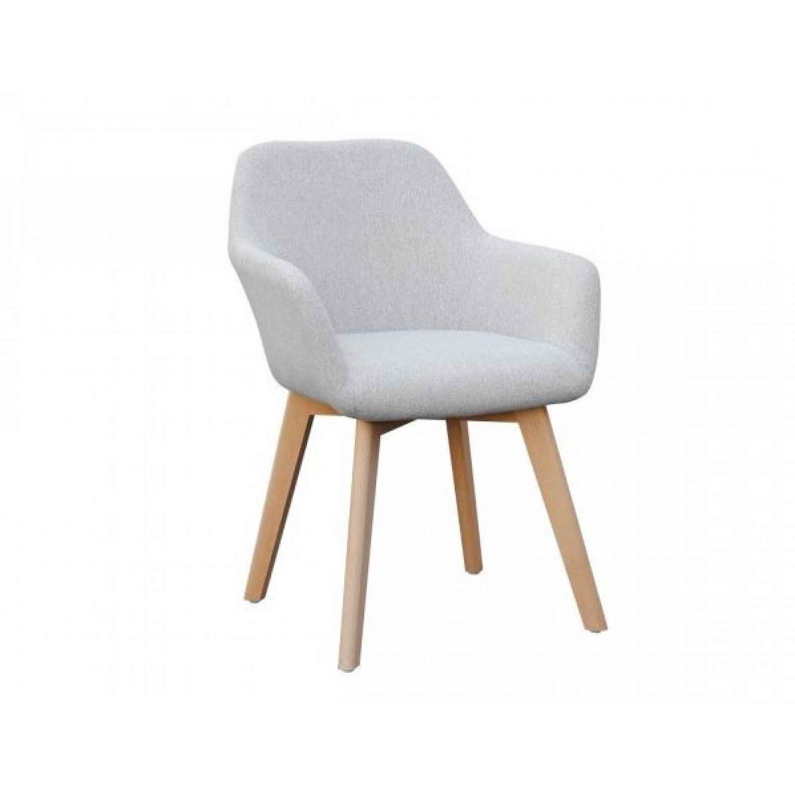 Designové křeslo, světlešedá/ buk, CLORIN NEW