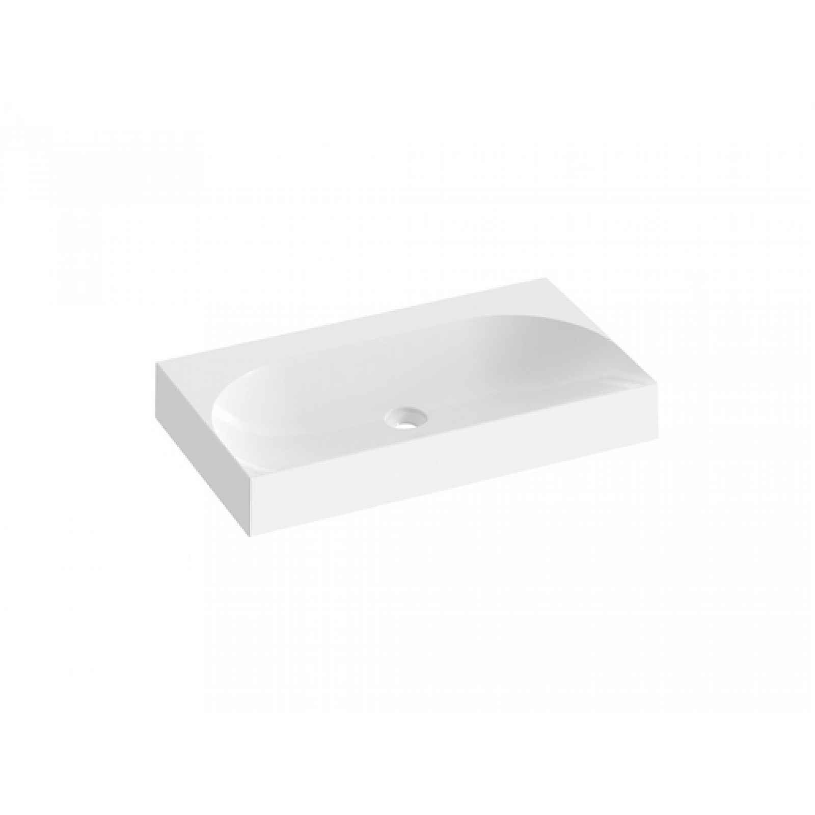 Umyvadlo Ravak Lite 80x45 cm bez otvoru pro baterii, bez přepadu XJX01380001
