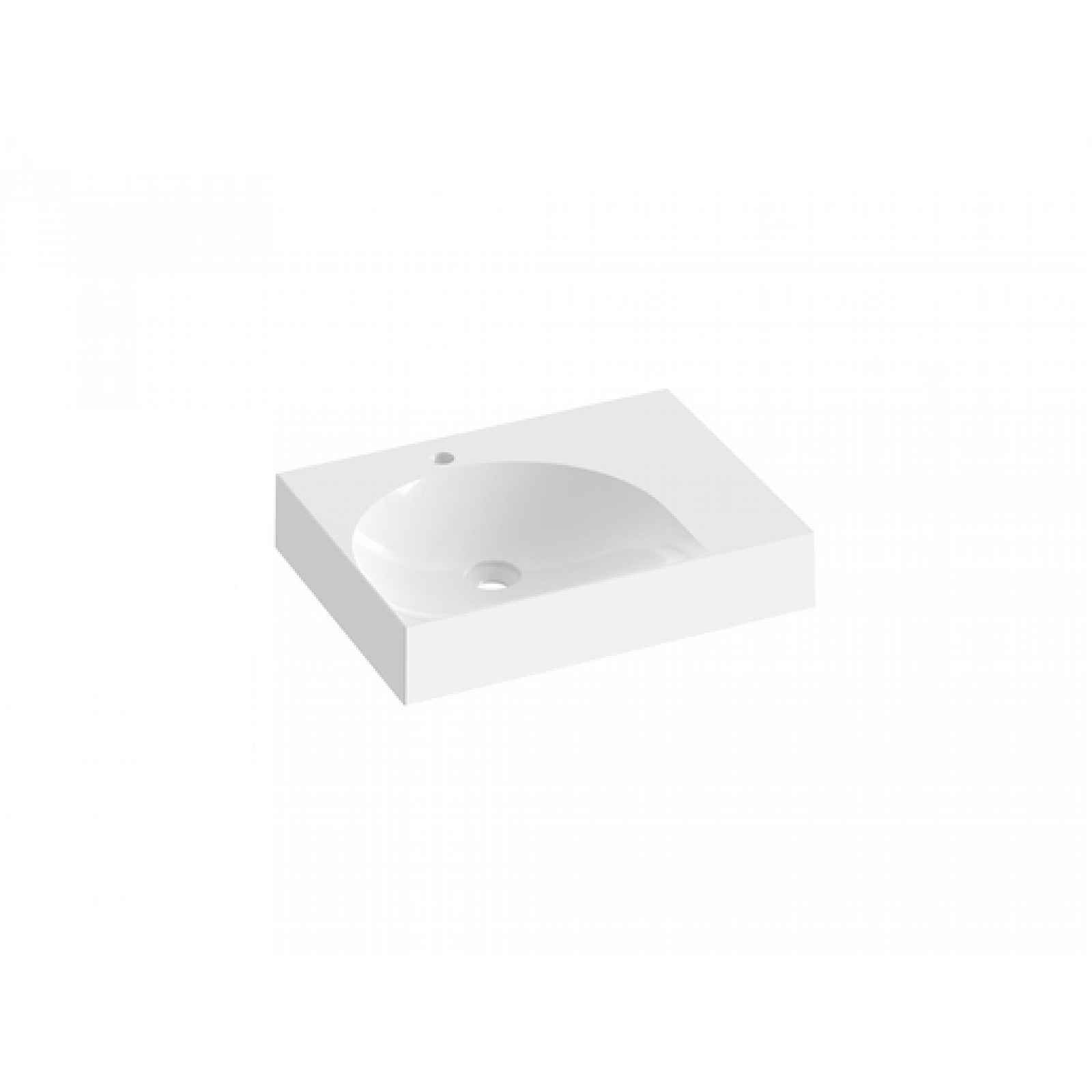 Umyvadlo Ravak Lite 60x45 cm otvor pro baterii, bez přepadu XJXP1260000