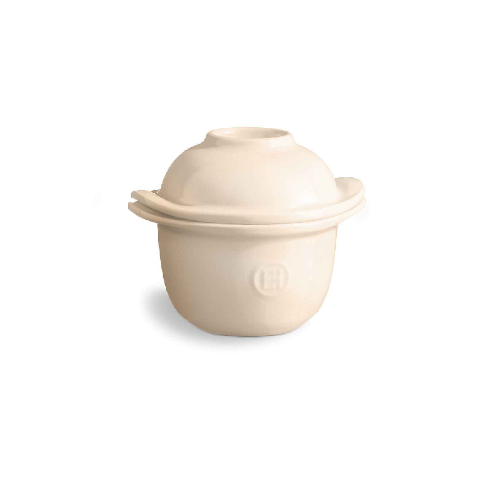Emile Henry Miska s víkem Egg Nest, zapékací, 0,3 l, slonová kost, 14 x 11,5 x 11 cm 028409