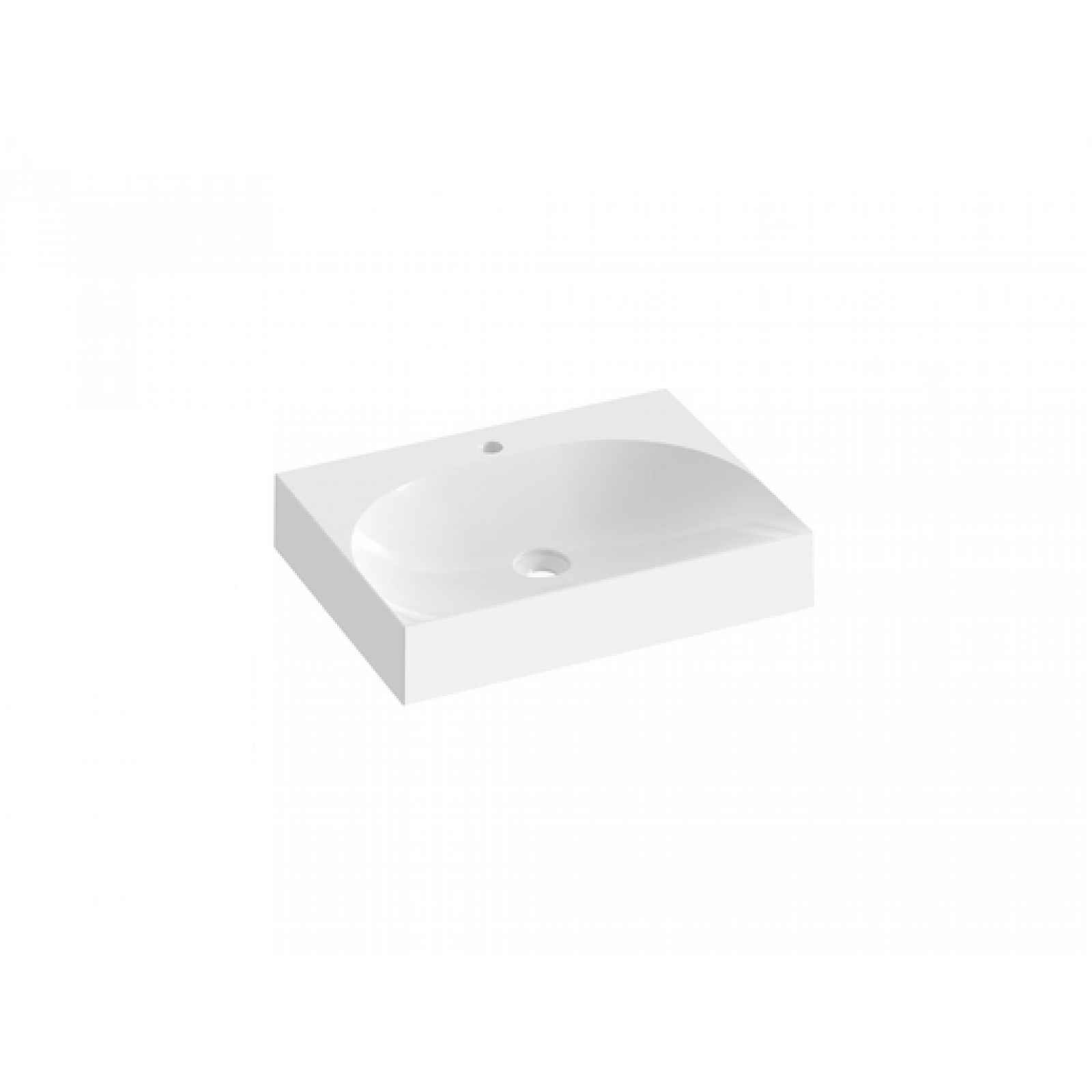 Umyvadlo Ravak Lite 60x45 cm otvor pro baterii, bez přepadu XJX01260004
