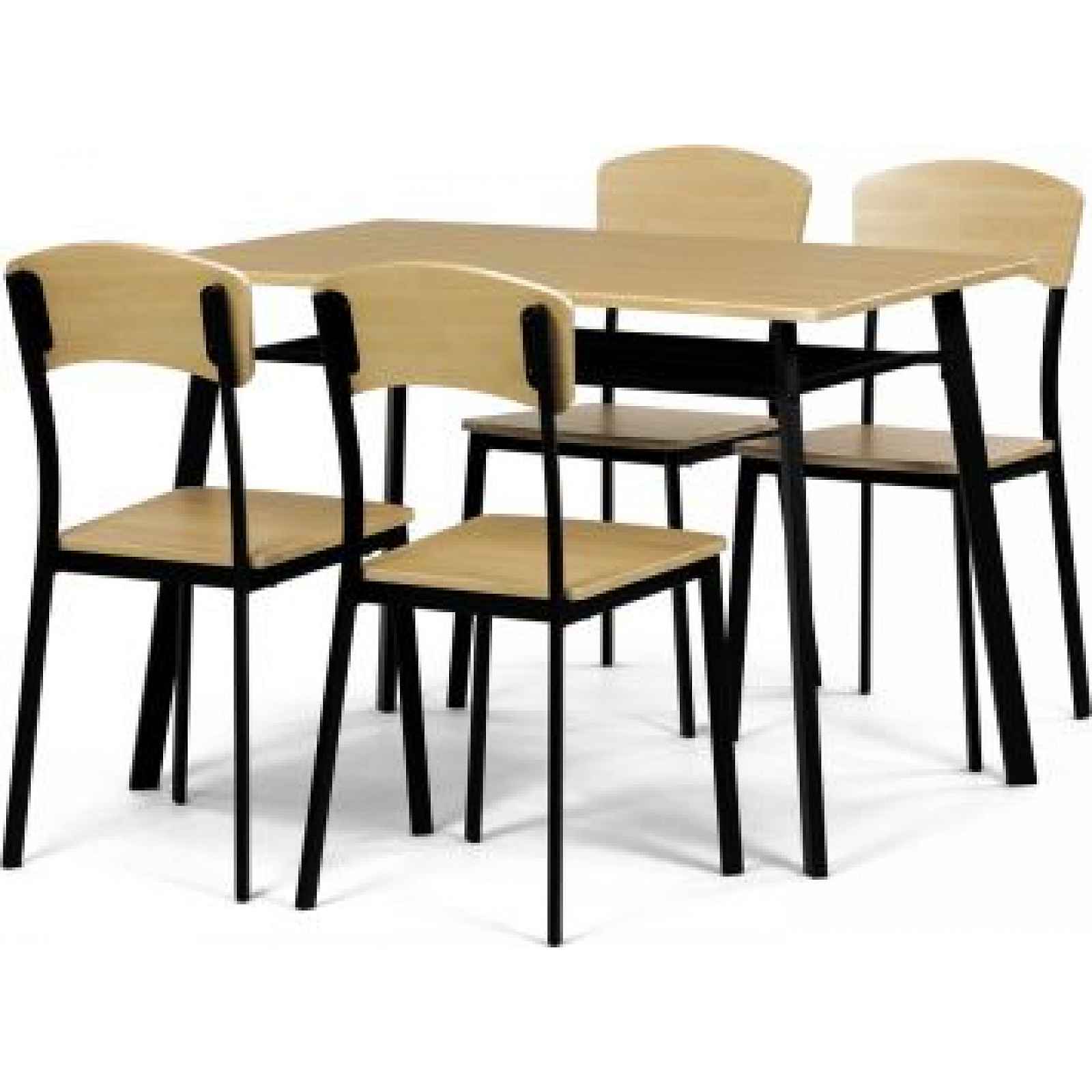 Jídelní set AUT-O2222 OAK stůl + 4 židle
