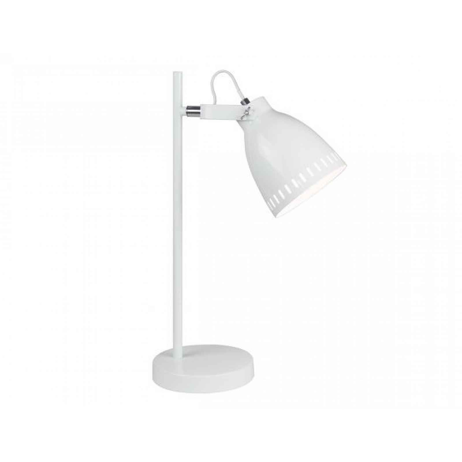 Stolní lampa, bílá / kov, AIDEN TYP 1