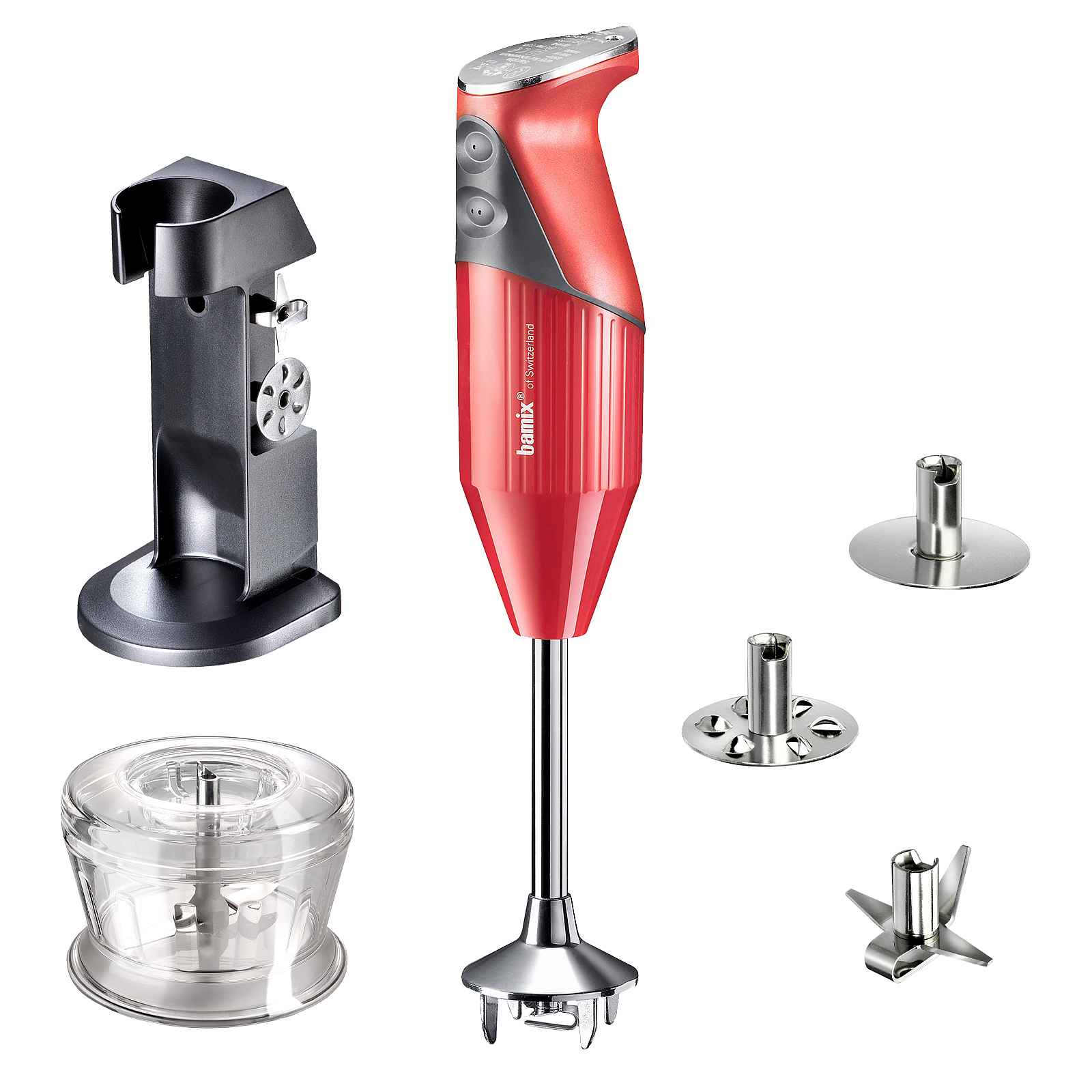 Bamix Ponorný tyčový mixér Deluxe, typ D, 200 W, červený 1010.023