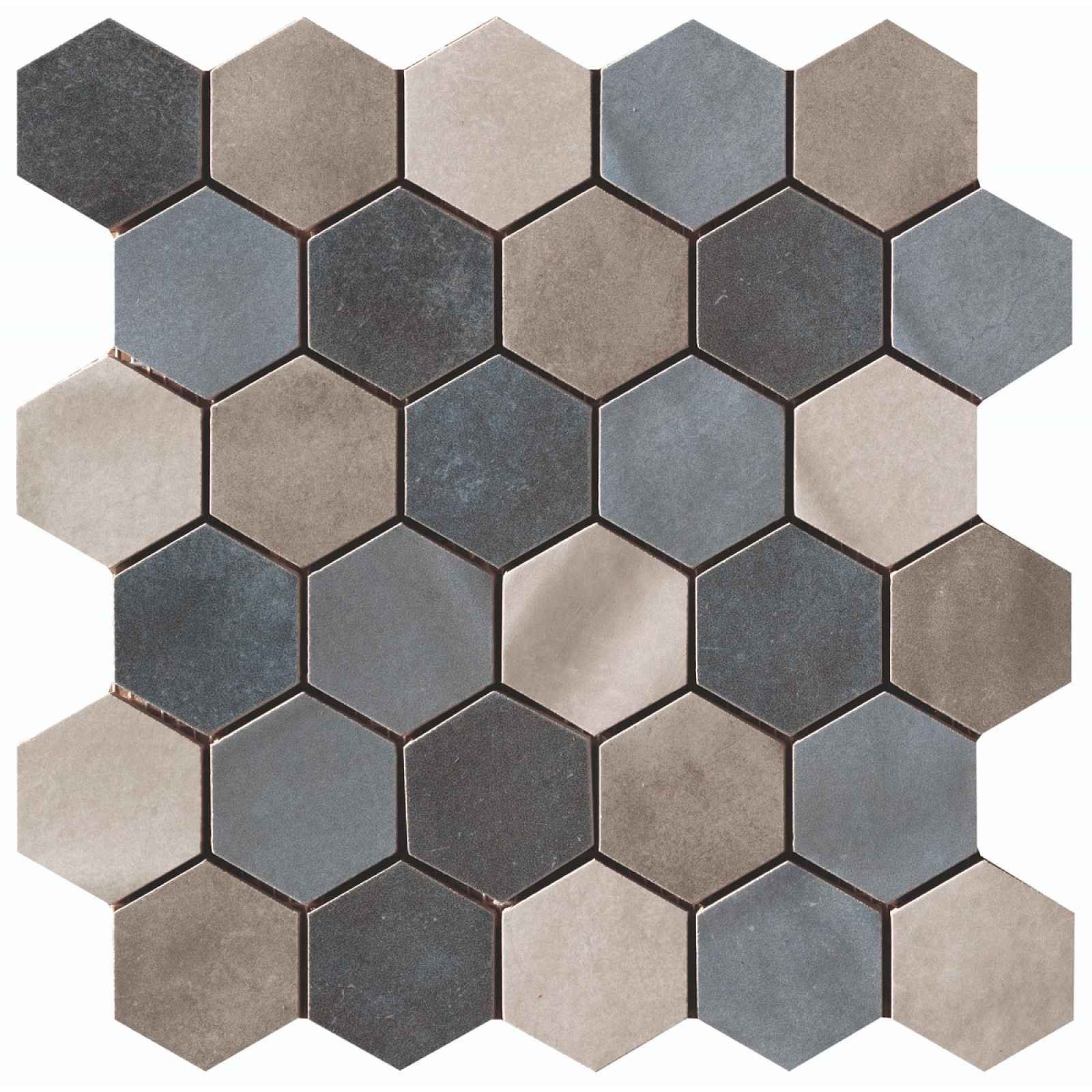 Mozaika Cir Materia Prima mix blue hexagon 27x27 cm lesk 10699191