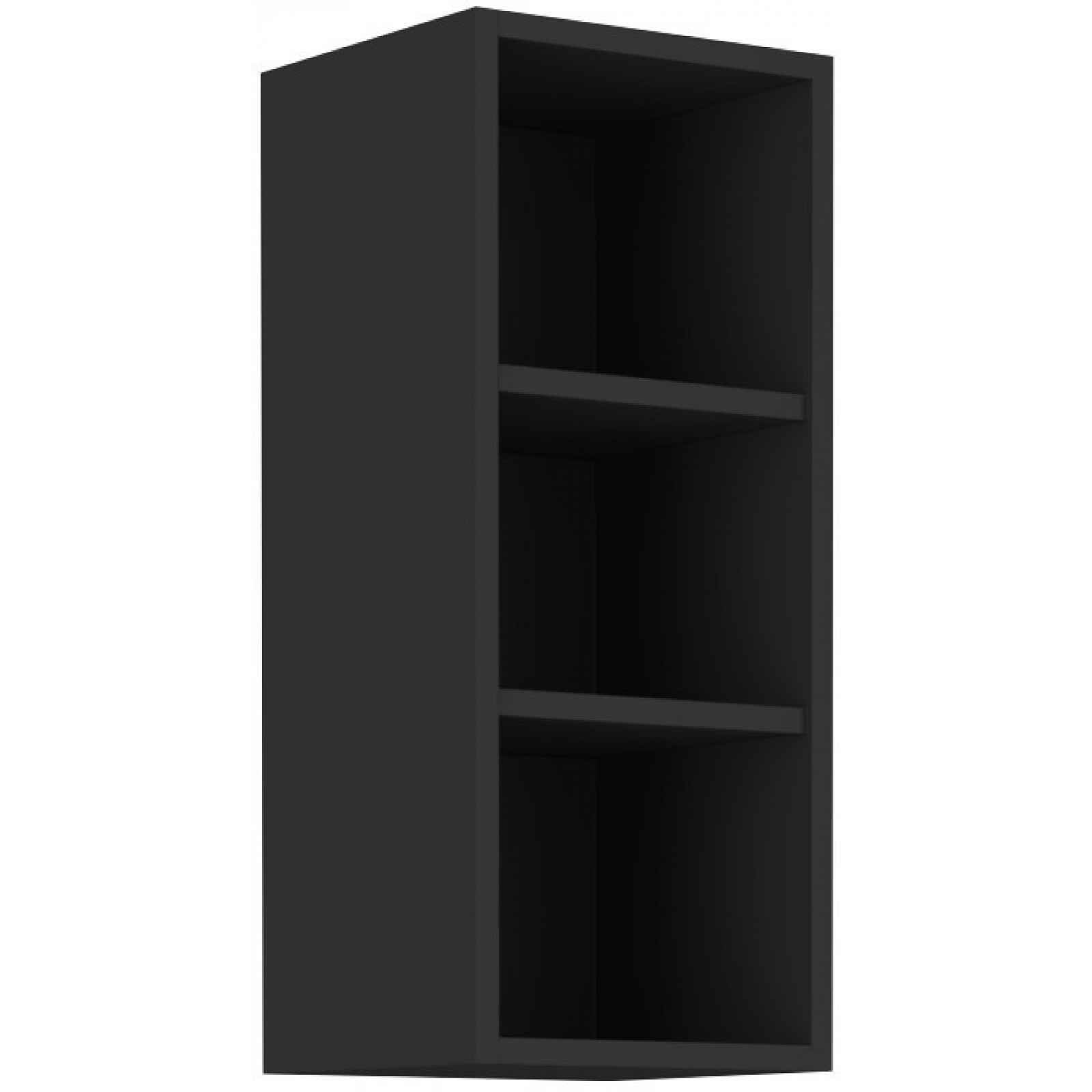 Horní kuchyňský regál Monza, 30 cm, černý