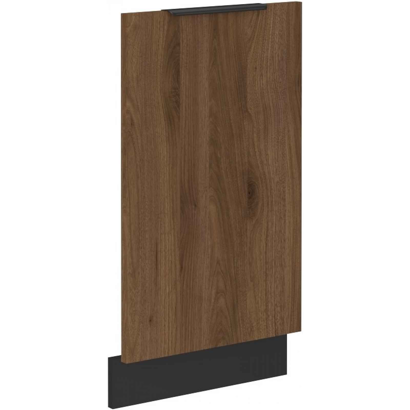Přední panel na vestavnou kuchyňskou myčku Monza, 45 cm, ořech/černá