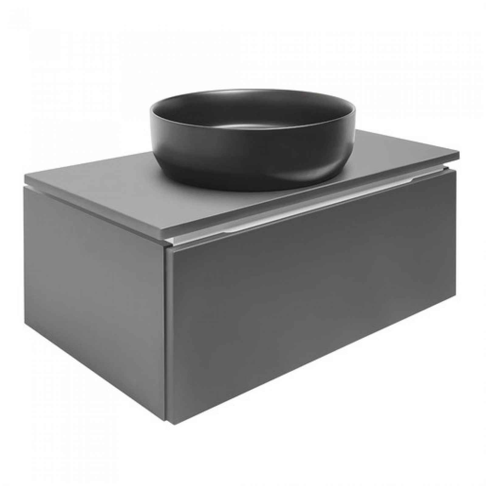 Koupelnová skříňka s umyvadlem SAT Feel 80x30x46 cm antracit mat SATFEEL80ANTD