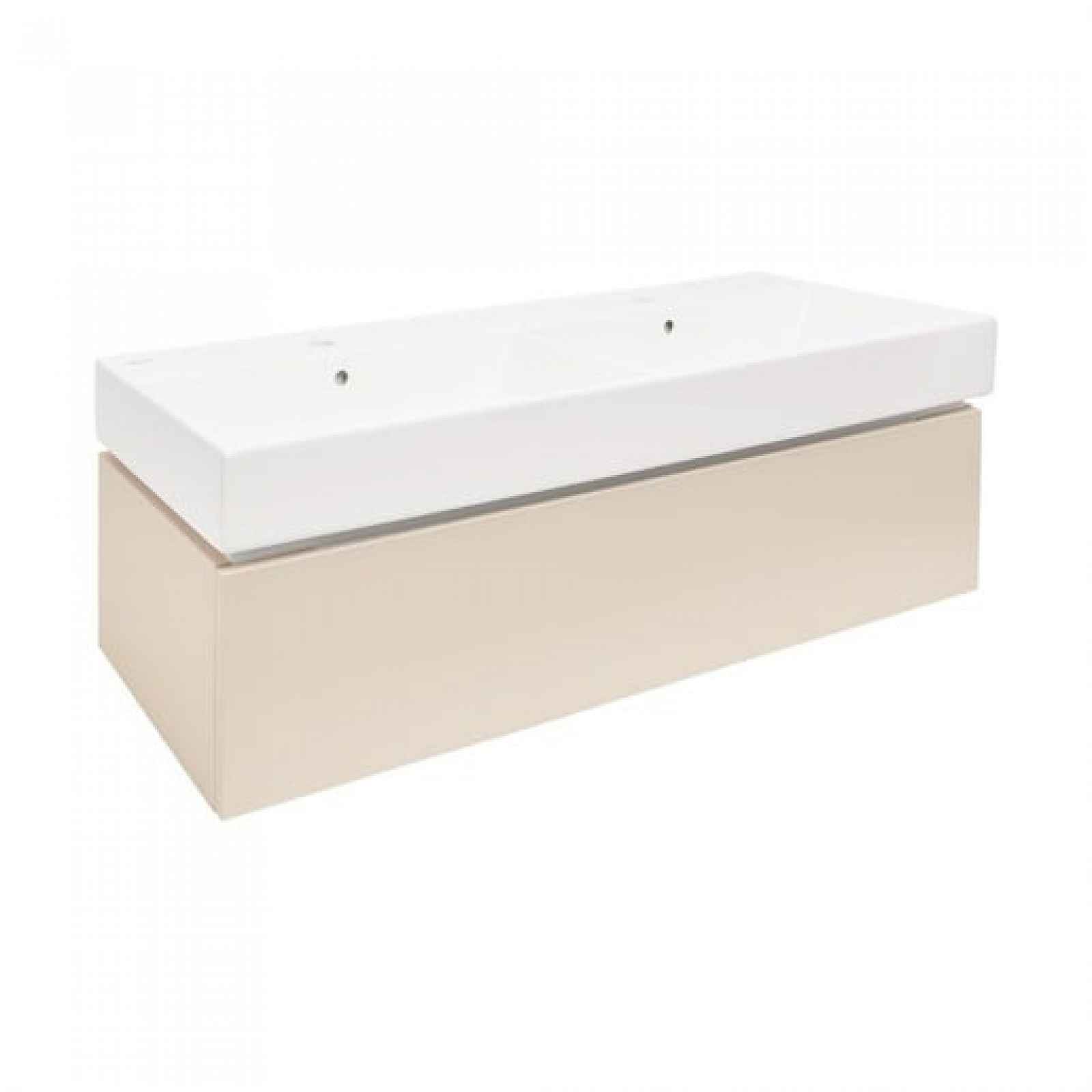 Koupelnová skříňka s umyvadlem SAT Feel 120x30x46 cm pískově béžová mat SATFEEL120BEU2