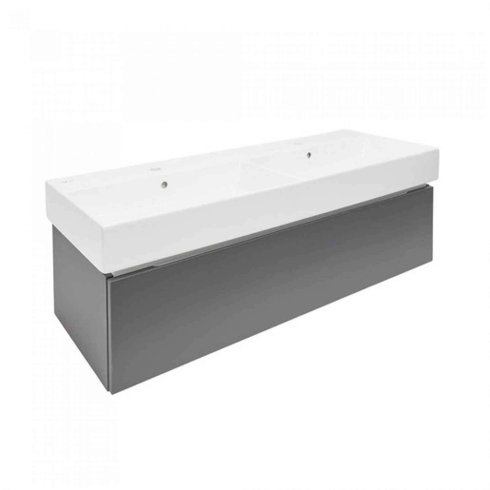 Koupelnová skříňka s umyvadlem SAT Feel 120x30x46 cm antracit mat SATFEEL120ANTU2