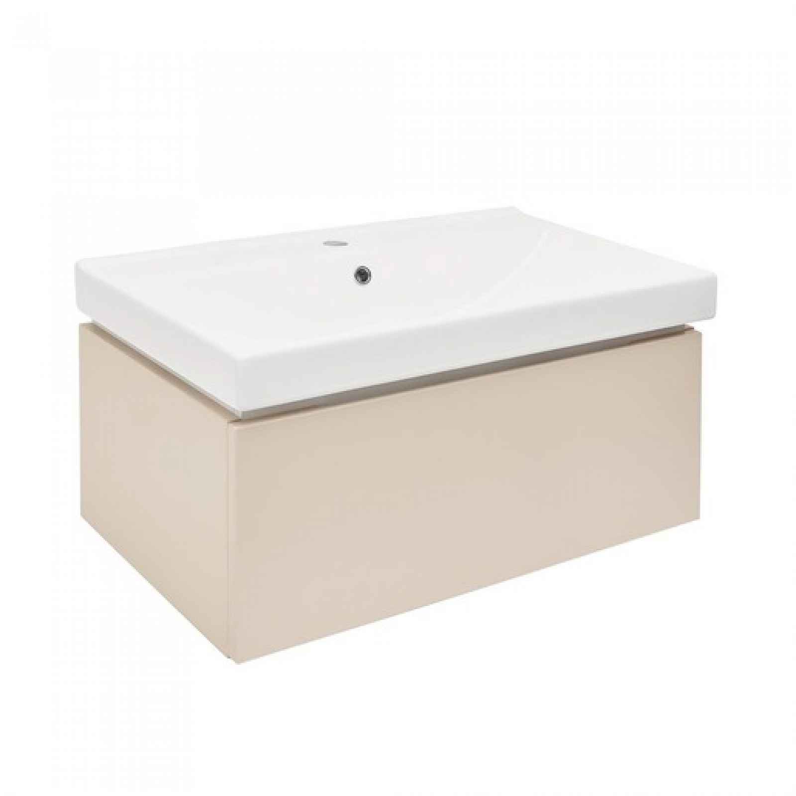 Koupelnová skříňka s umyvadlem SAT Feel 80x30x46 cm pískově béžová mat SATFEEL80BEU1