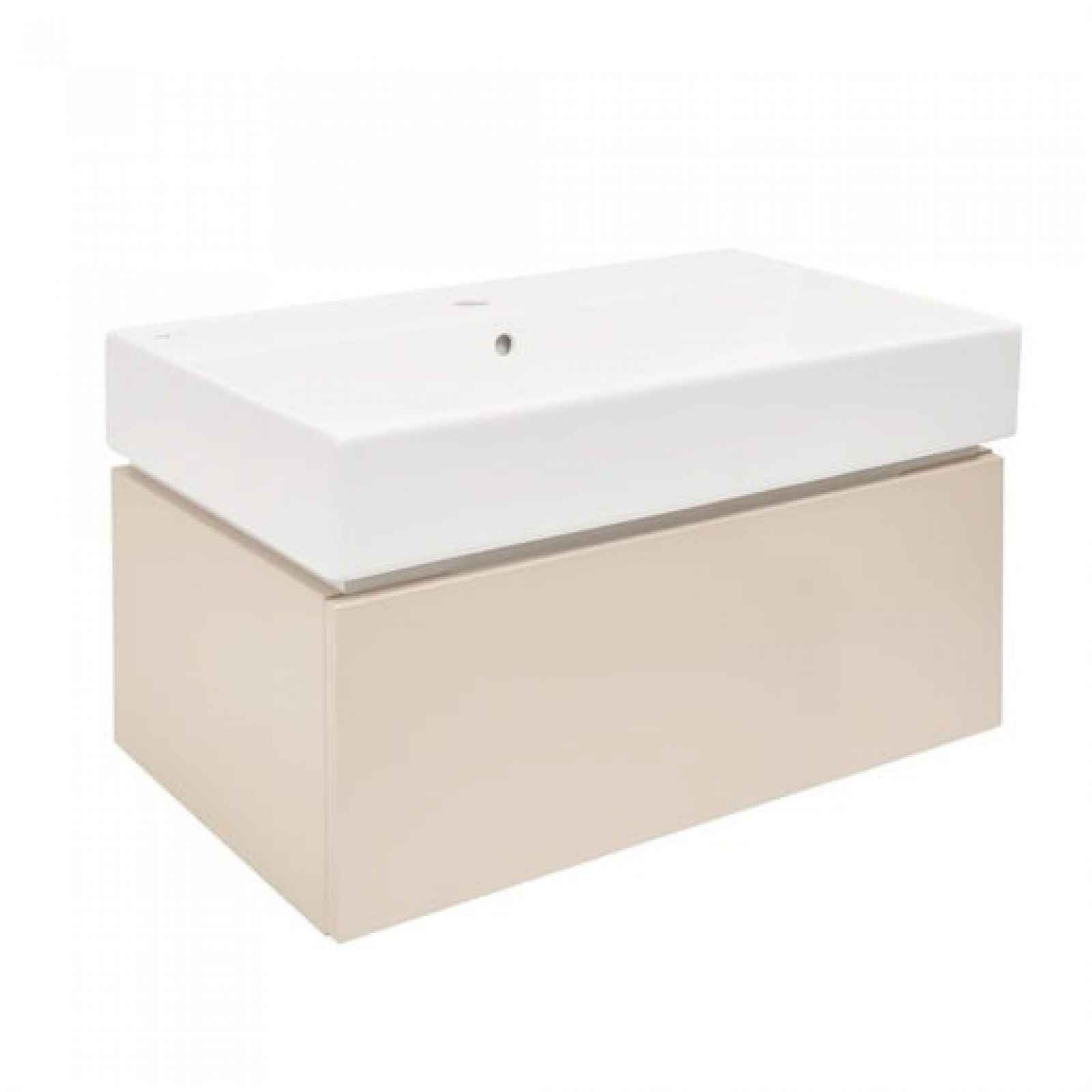 Koupelnová skříňka s umyvadlem SAT Feel 80x30x46 cm pískově béžová mat SATFEEL80BEU2
