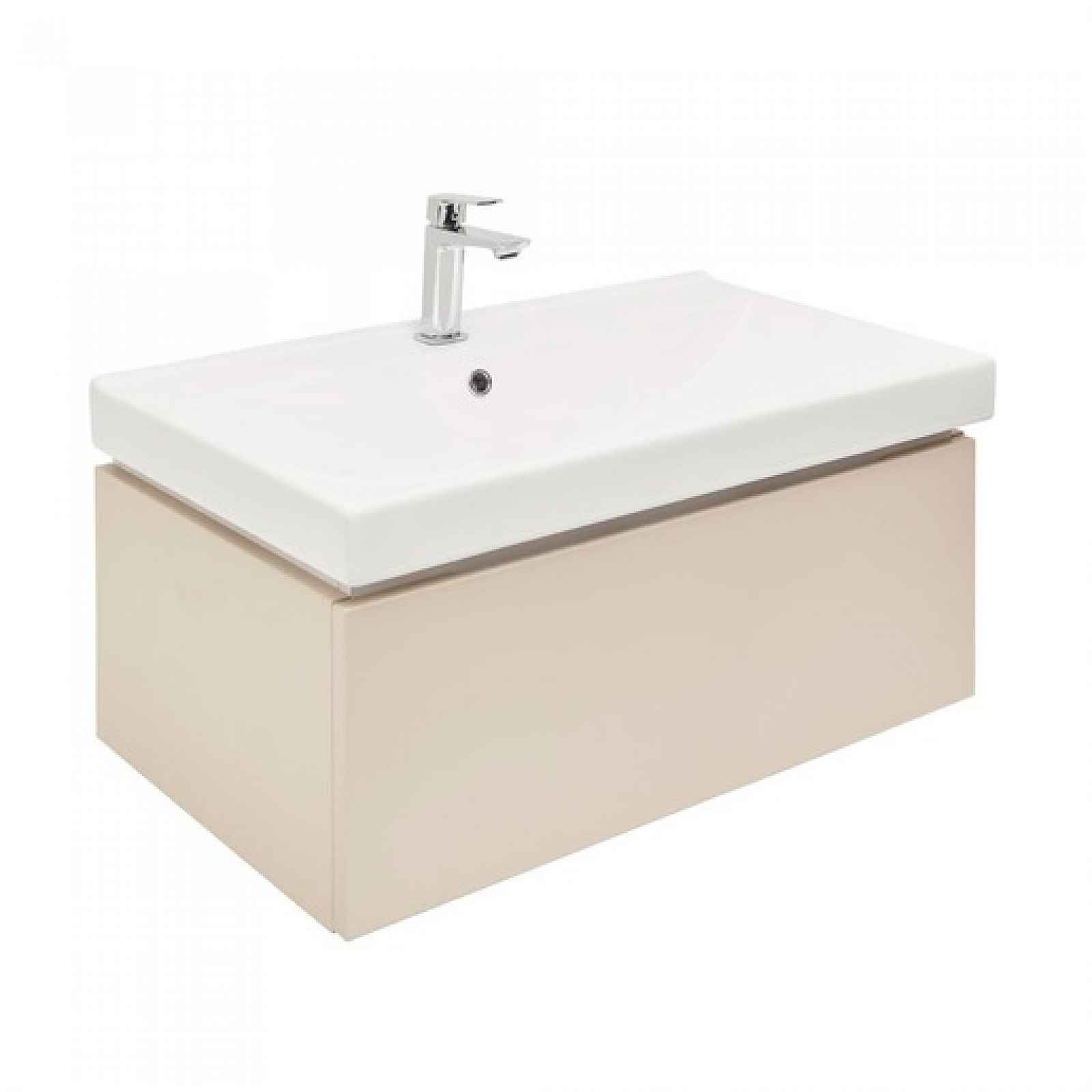 Koupelnová skříňka s umyvadlem SAT Feel 80x30x46 cm pískově béžová mat SATFEEL80BEU1B