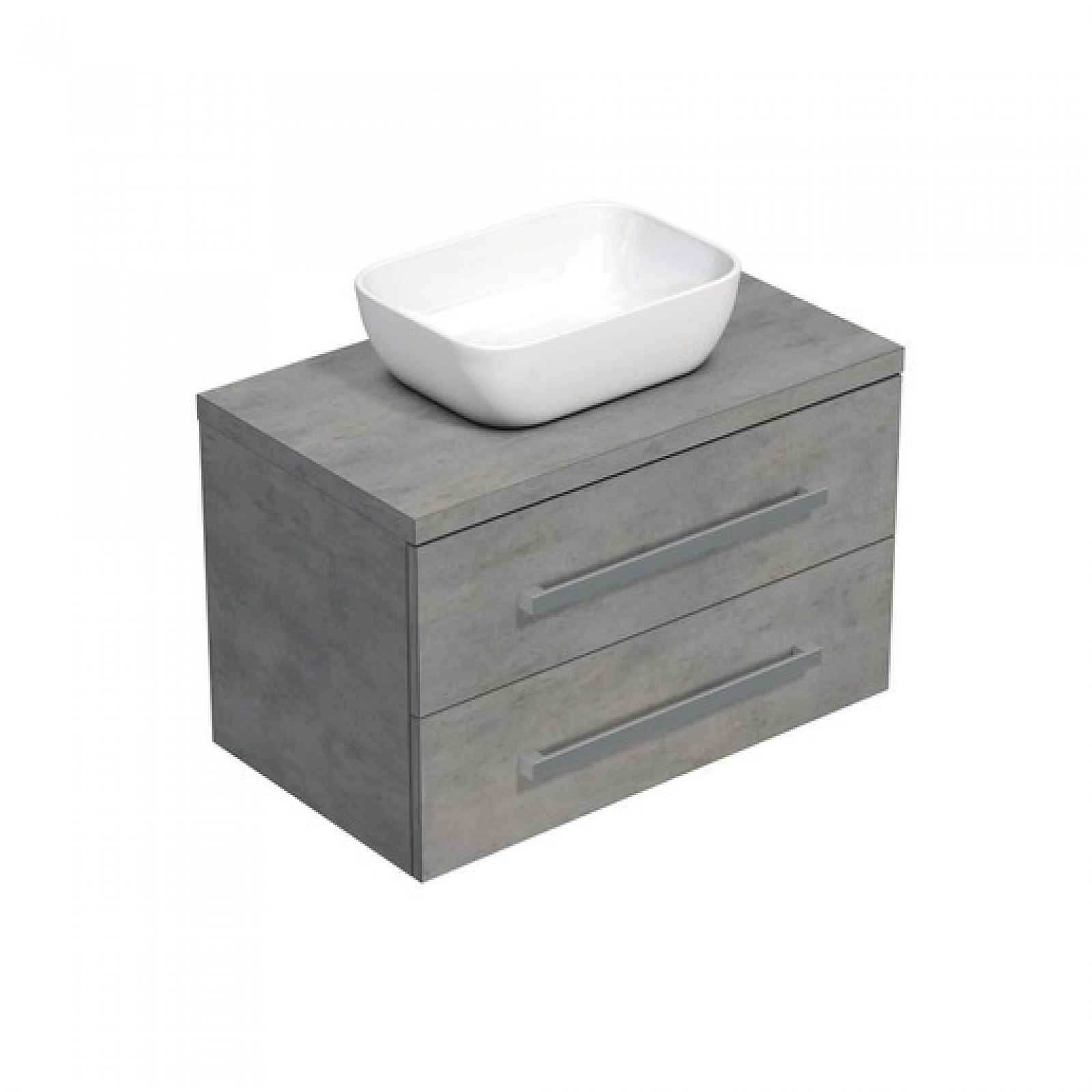 Koupelnová skříňka krycí deskou Naturel Cube Way 80x53x46 cm beton mat CUBE46803BE45