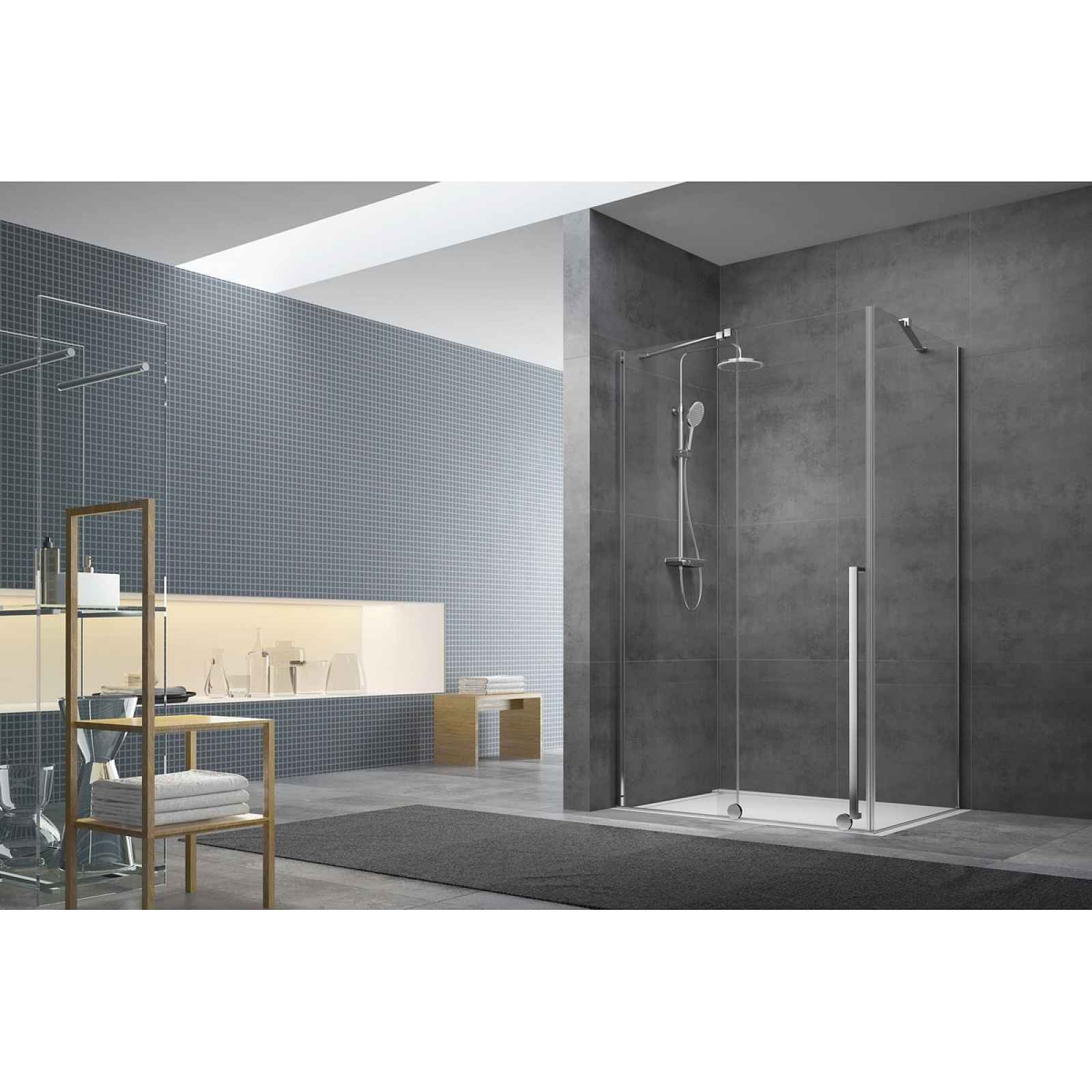 Boční zástěna ke sprchovým dveřím 77,5 cm Swiss Aqua Technologies Walk-in Xmotion SATWIXMSTENA80CR