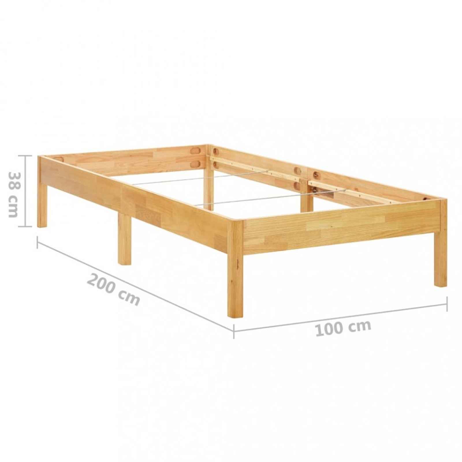 Postel masivní dřevo Dekorhome 100x200 cm