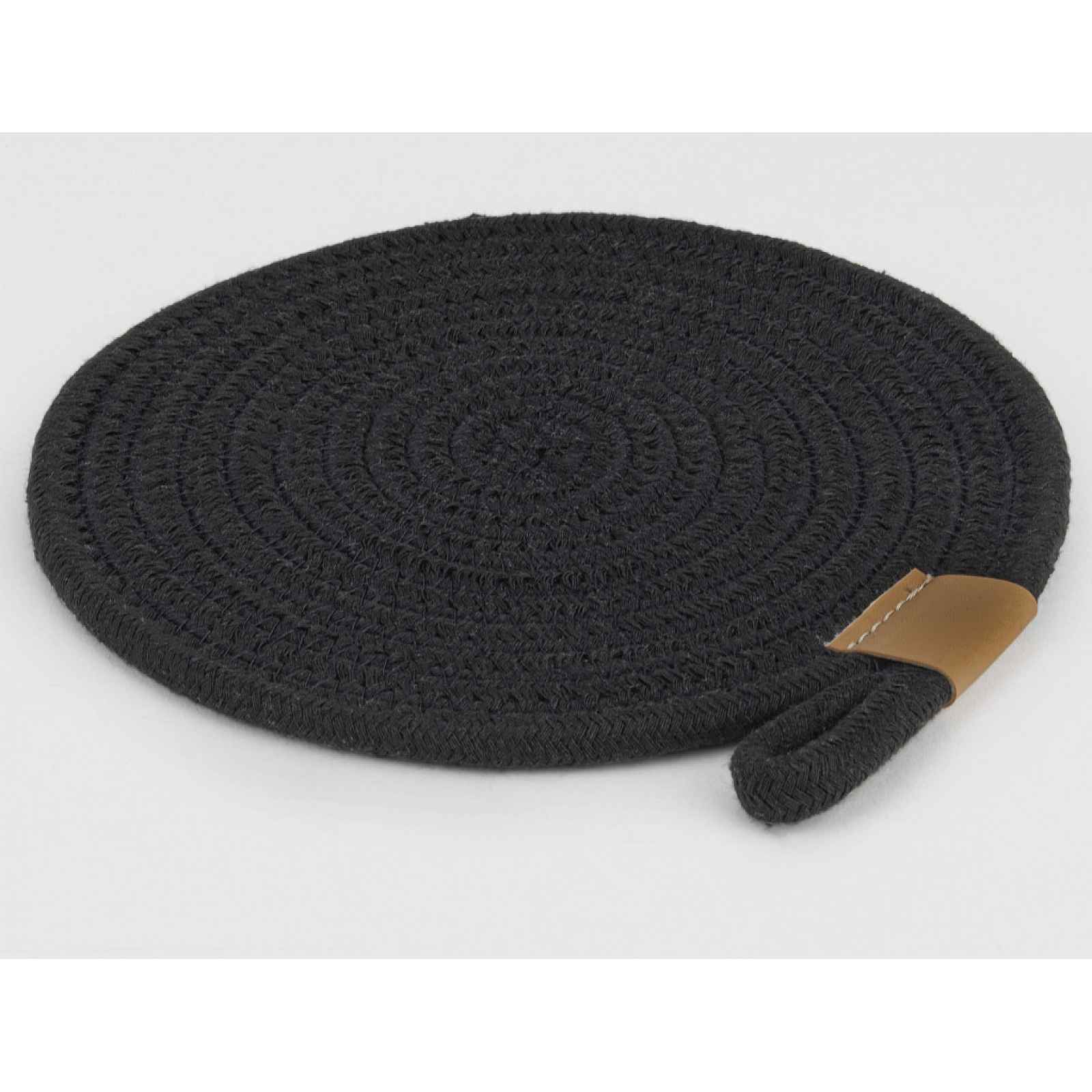 Podložka pod hrnec LifeStyle 20 cm, černá bavlna