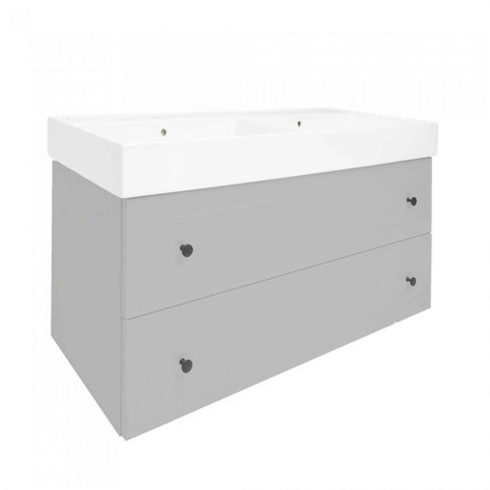 Koupelnová skříňka s umyvadlem Naturel Forli 120x45x46 cm šedá mat FORLI120GMUSAT