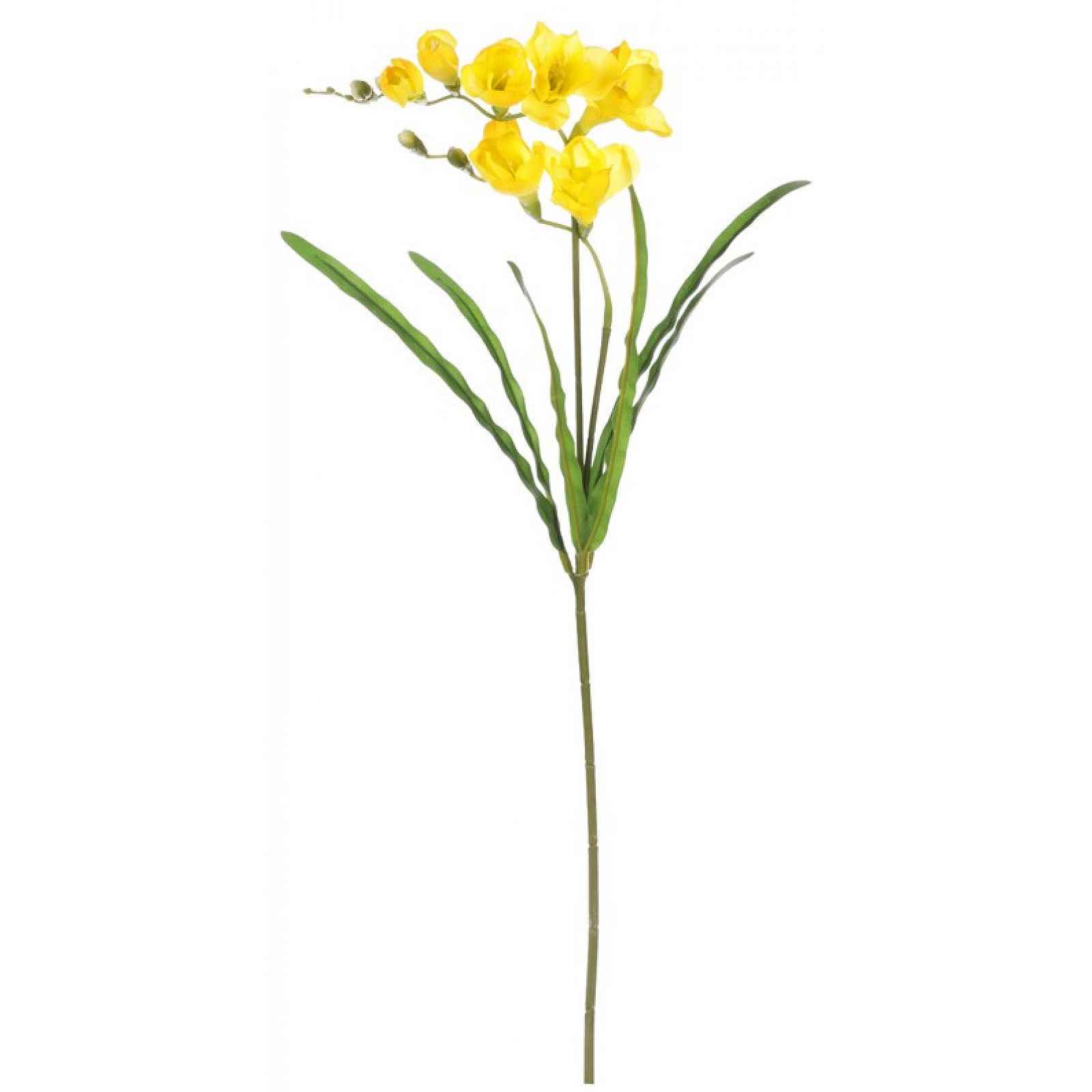Umělá květina Frézie 60 cm, žlutá