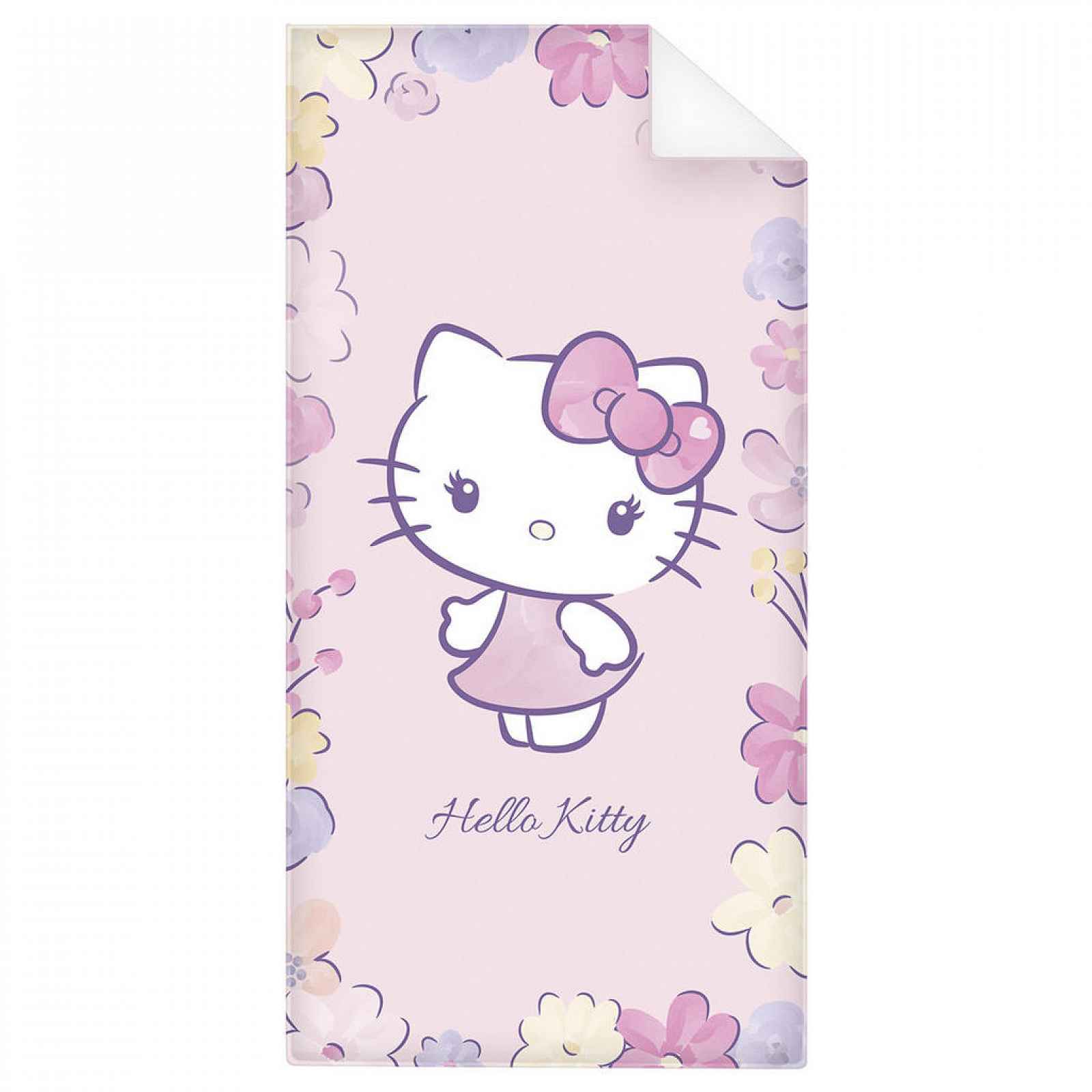 Herding BADETUCH HELLO KITTY, 75/150 cm, bílá, pink - Plážové osušky - 003463051501