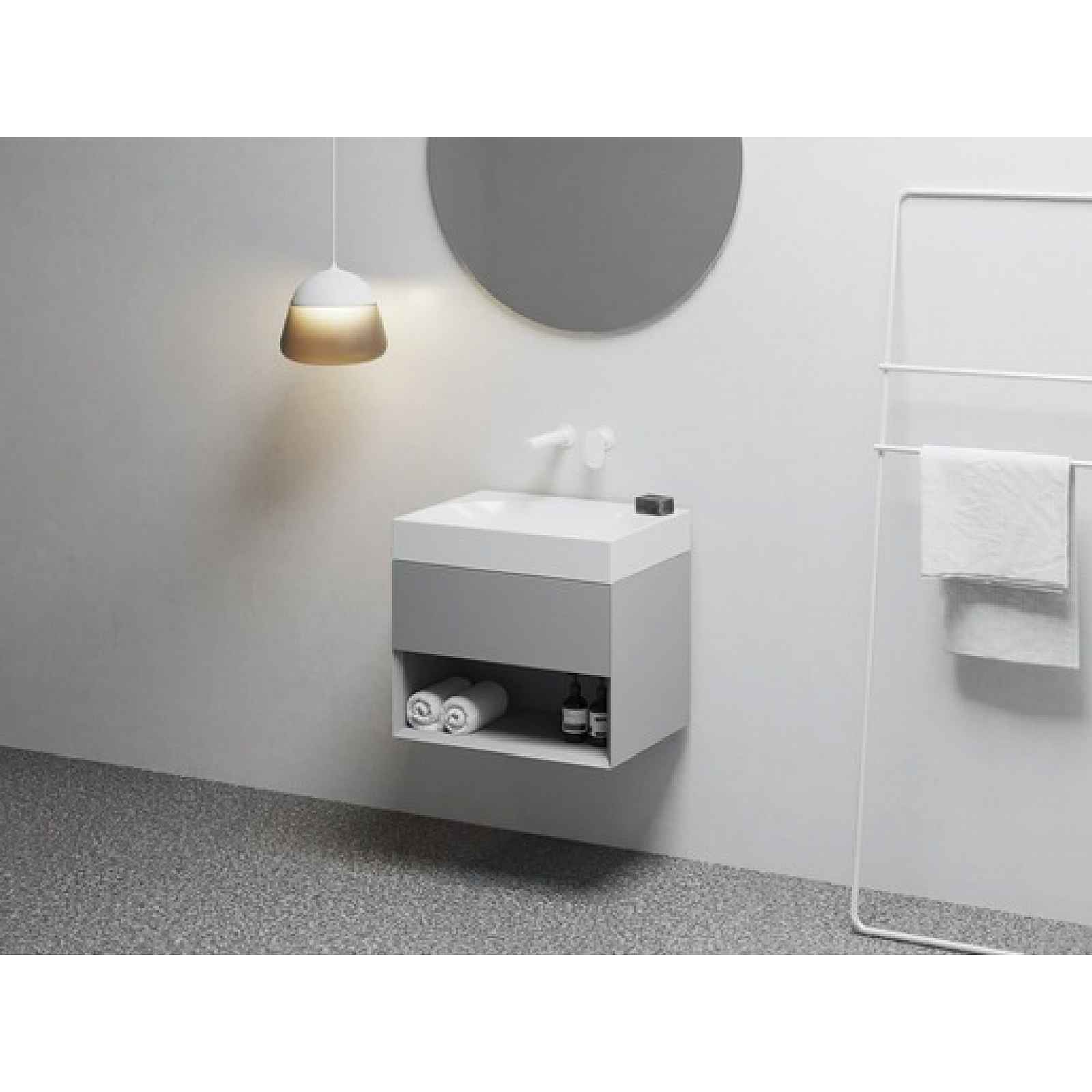 Skříňka pod umyvadlo bez umyvadla Ravak Lite 60x43x45 cm smoke grey X000001859