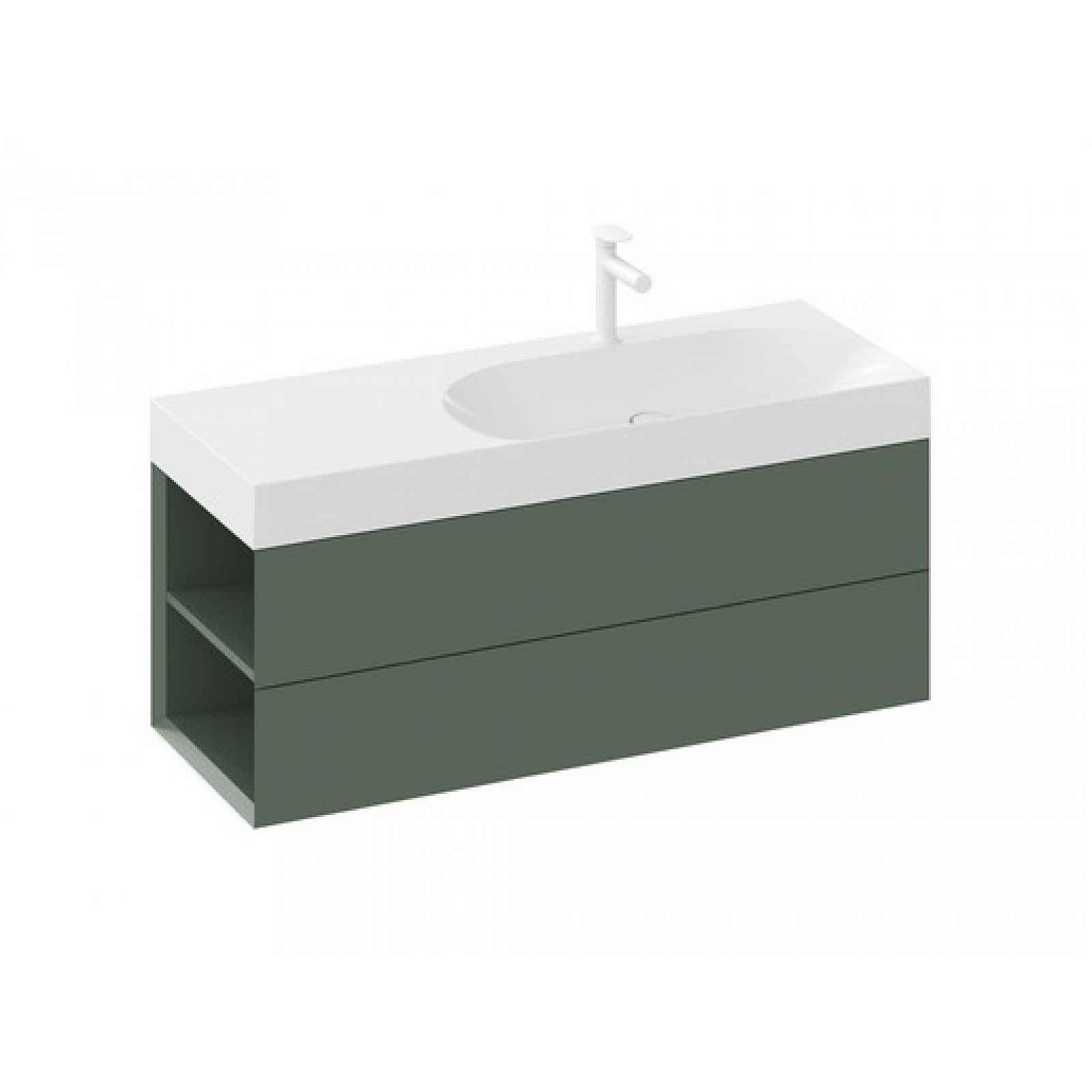 Skříňka pod umyvadlo bez umyvadla Ravak Lite 120x43x45 cm grey green X000001882