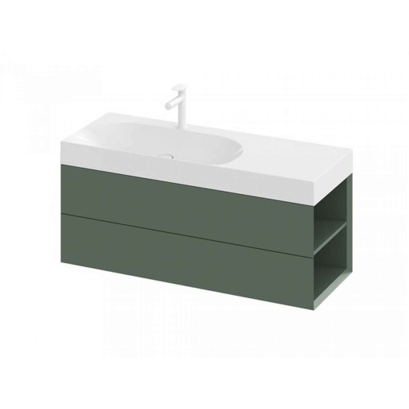 Skříňka pod umyvadlo bez umyvadla Ravak Lite 120x43x45 cm grey green X000001894