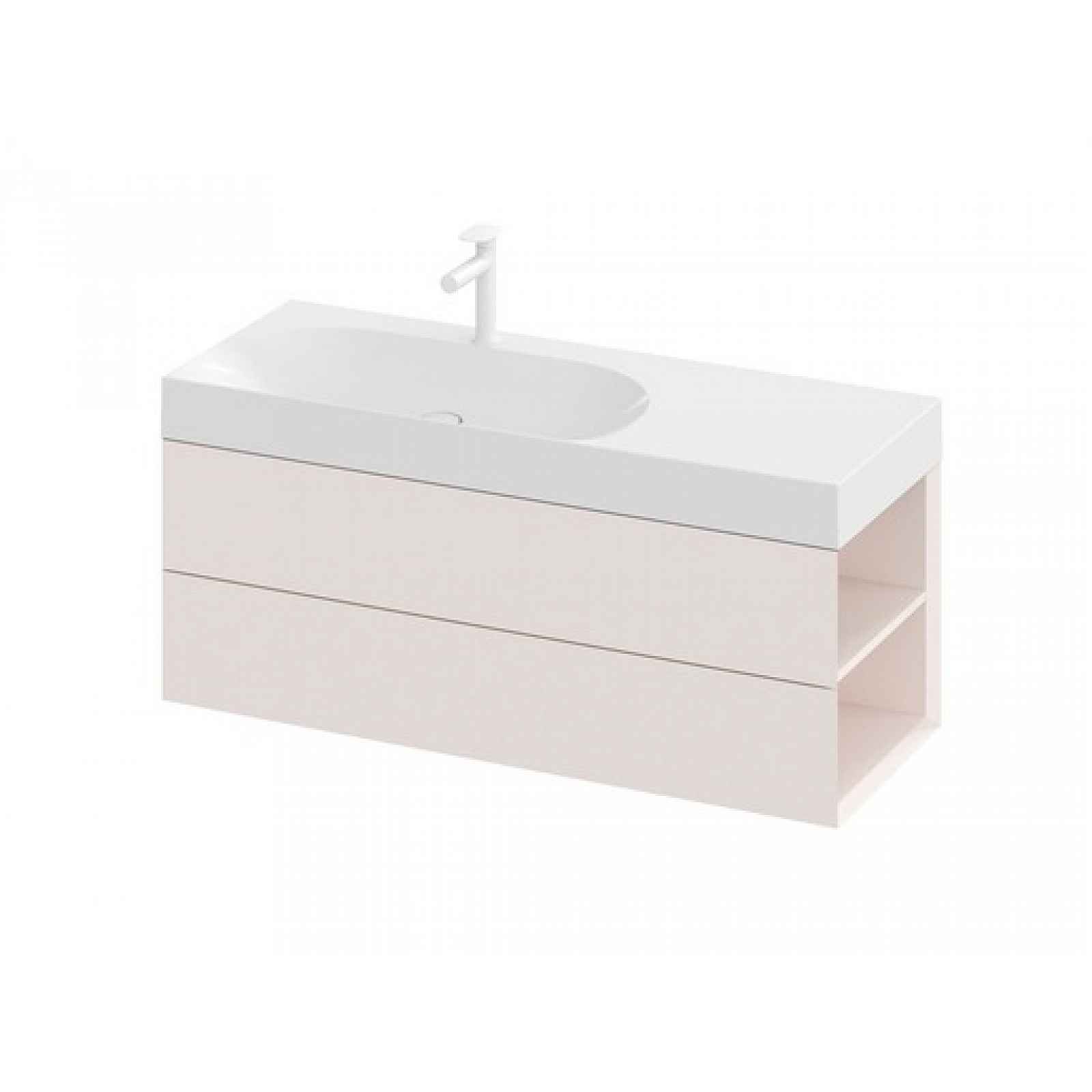 Skříňka pod umyvadlo bez umyvadla Ravak Lite 120x43x45 cm alabaster pink X000001896