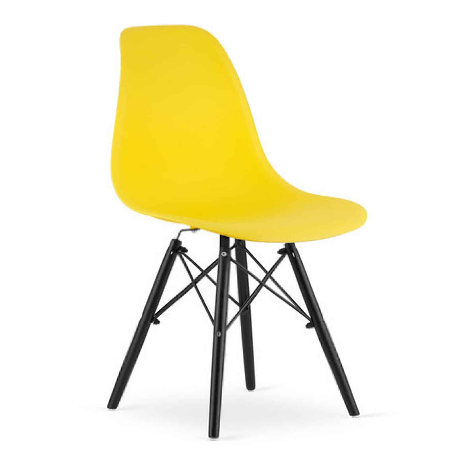 Židle OSAKA - černá/žlutá
