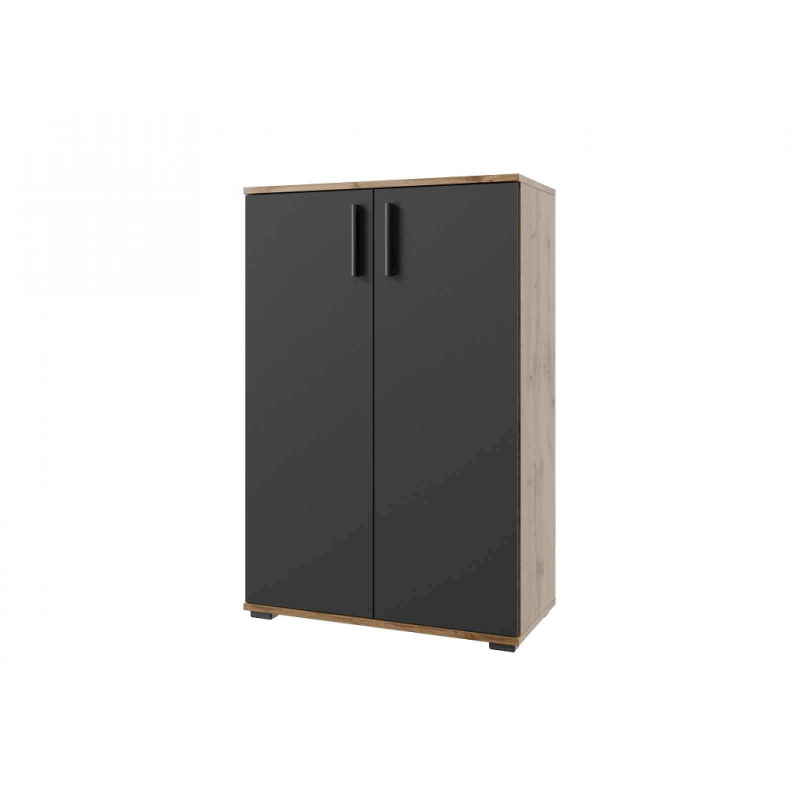Komoda NEJBY GIANNI, dub wotan/antracit