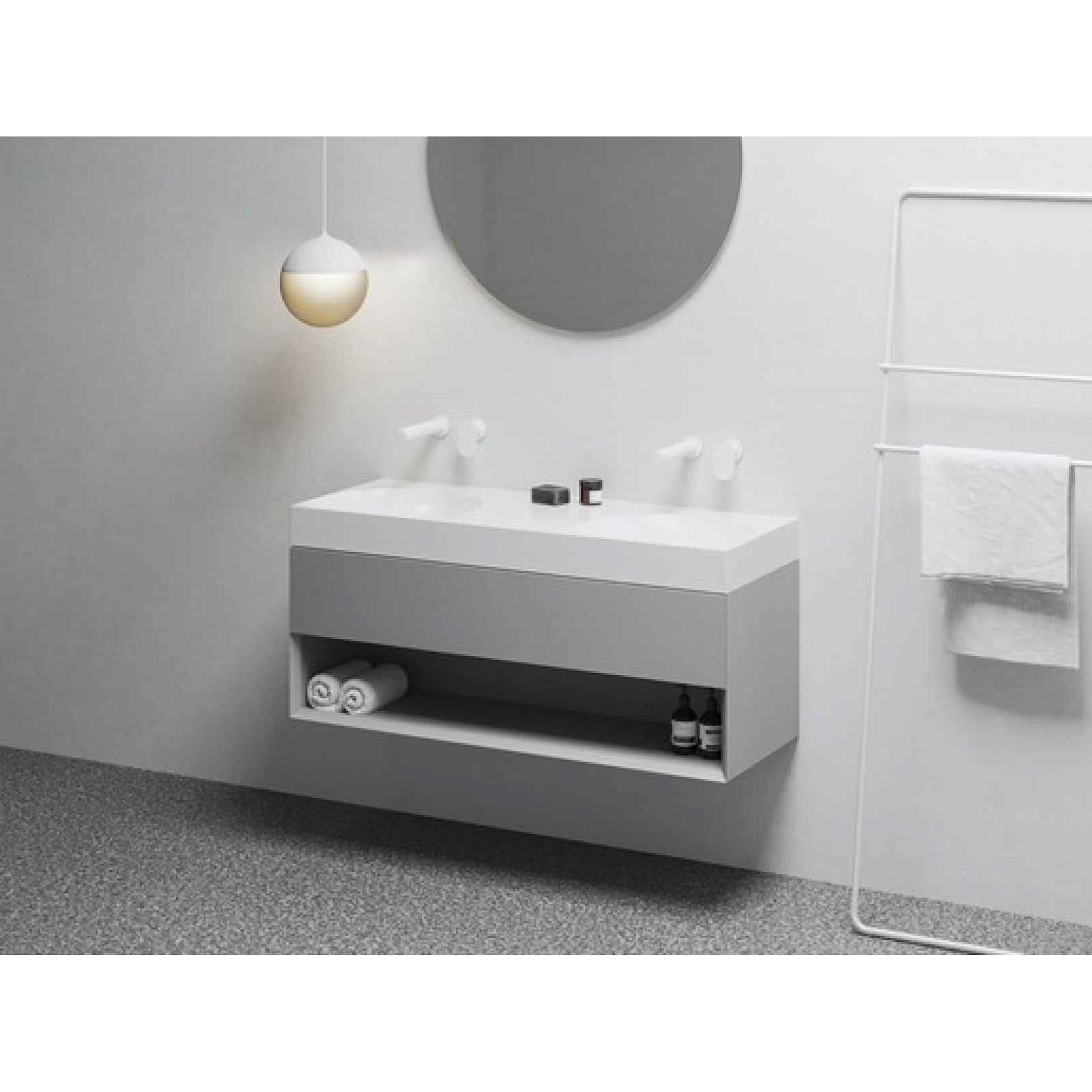 Skříňka pod umyvadlo bez umyvadla Ravak Lite 120x43x45 cm smoke grey X000001871