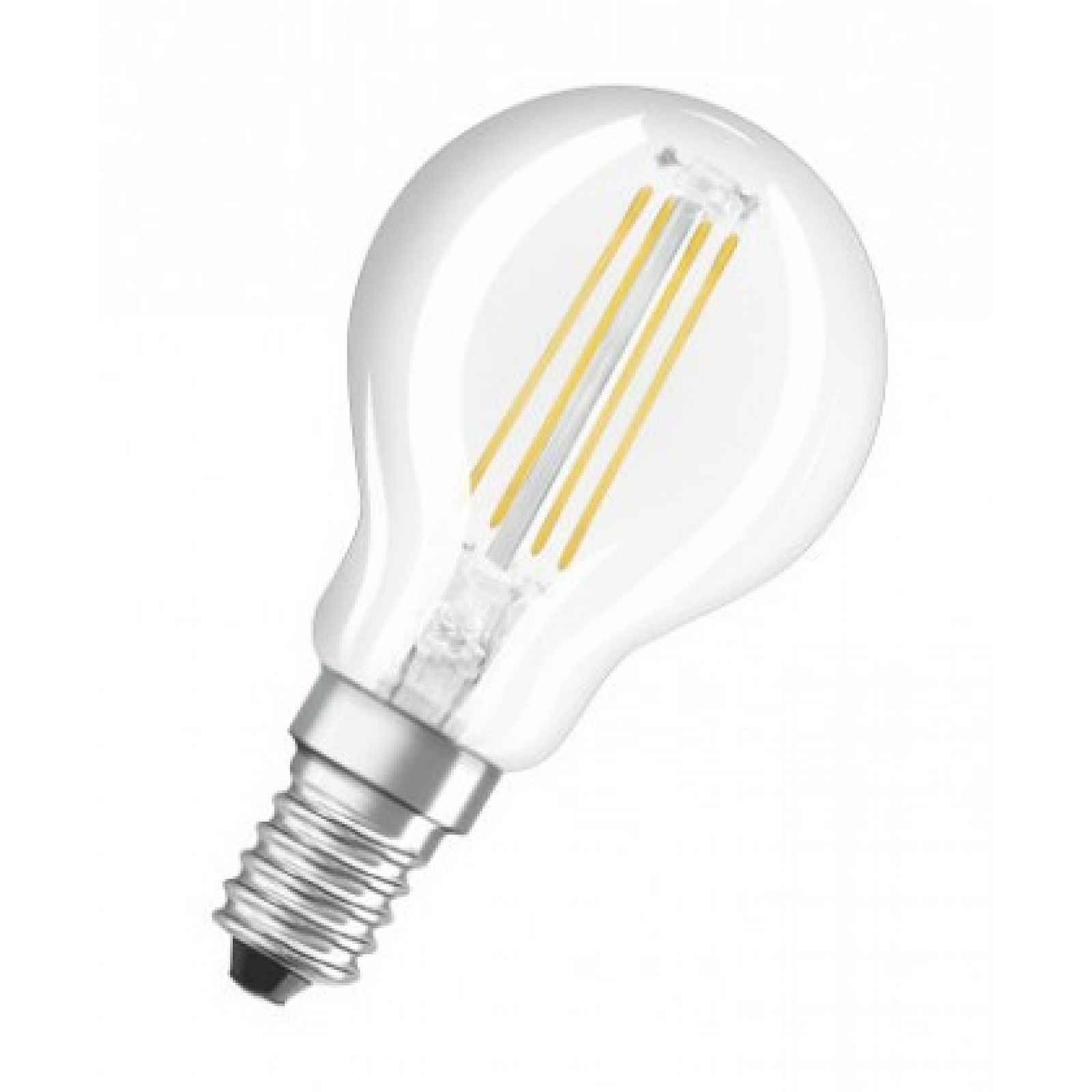 LED žárovka Osram BASE, E14, 4W, retro, čirá, teplá bílá, 5 ks
