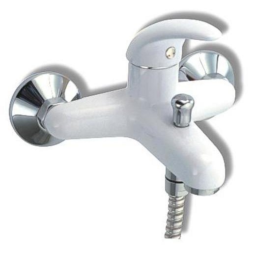 Vanová baterie Novaservis Metalia 55 se sprchovým setem 150 mm bílá/chrom 55020.1