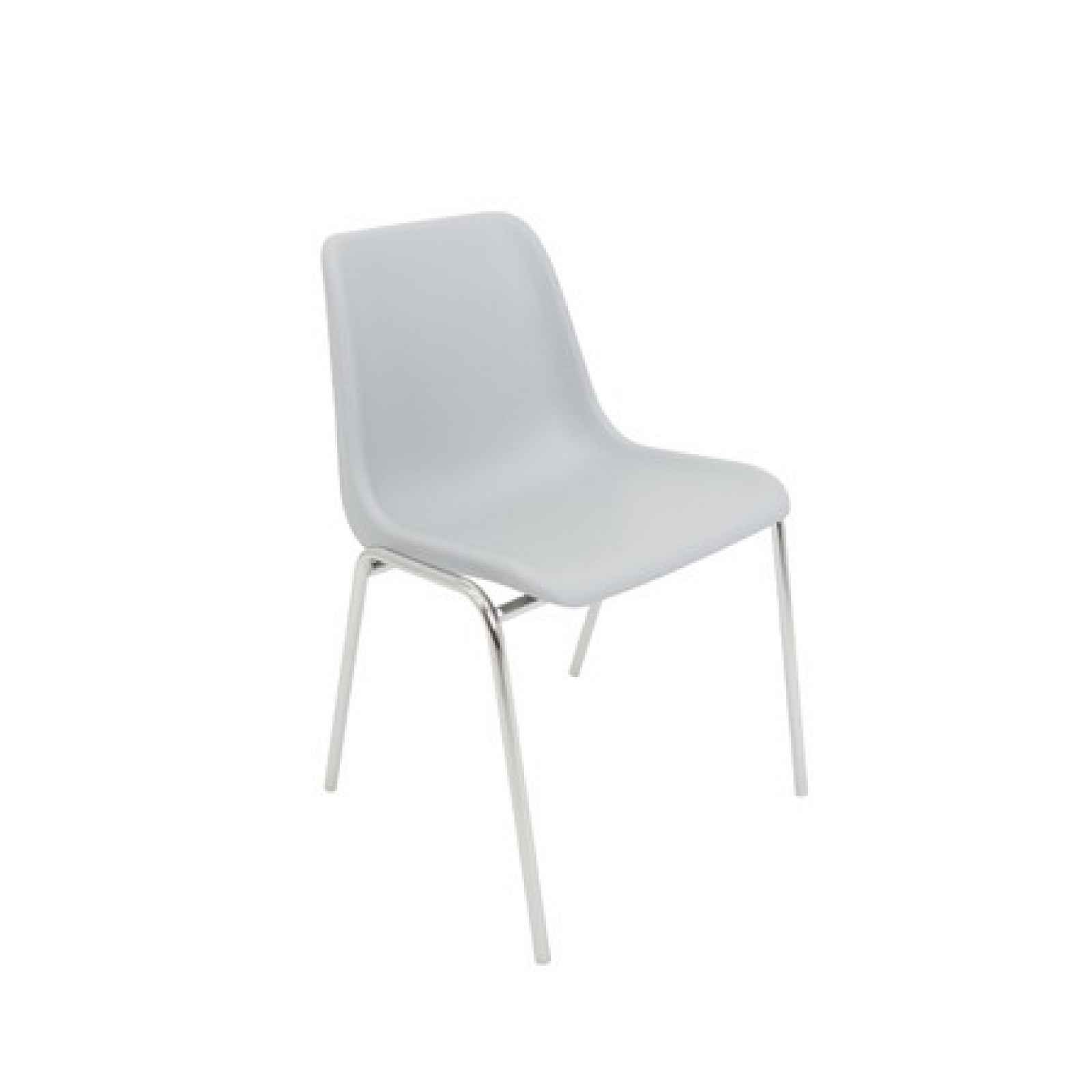 Konferenční židle Maxi chrom Světle šedá