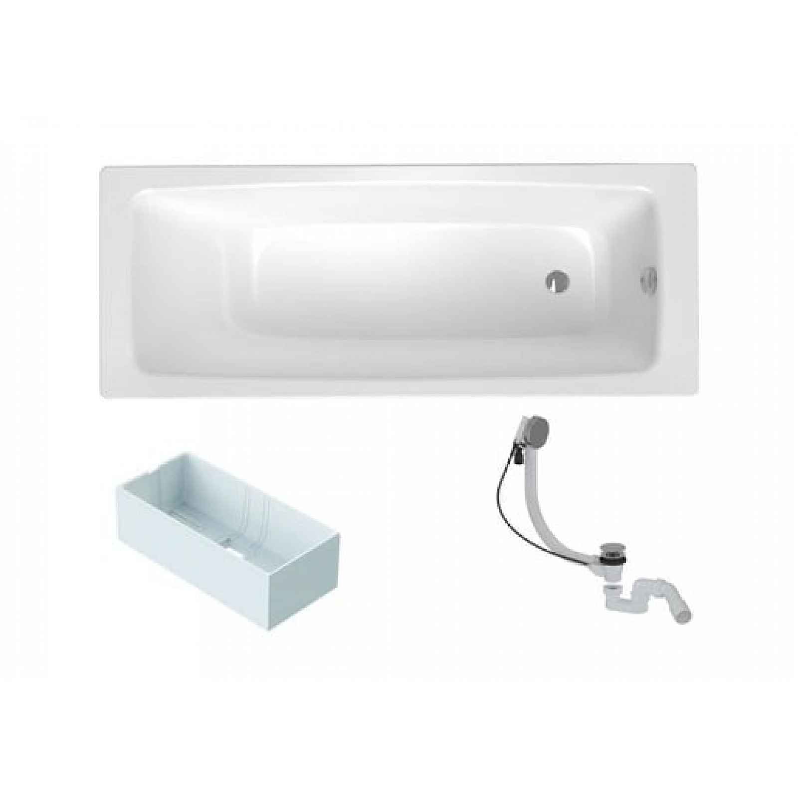 Obdélníková vana SAT Feel 170x75 cm smaltovaná ocel levá i pravá SATBVFEEL170753