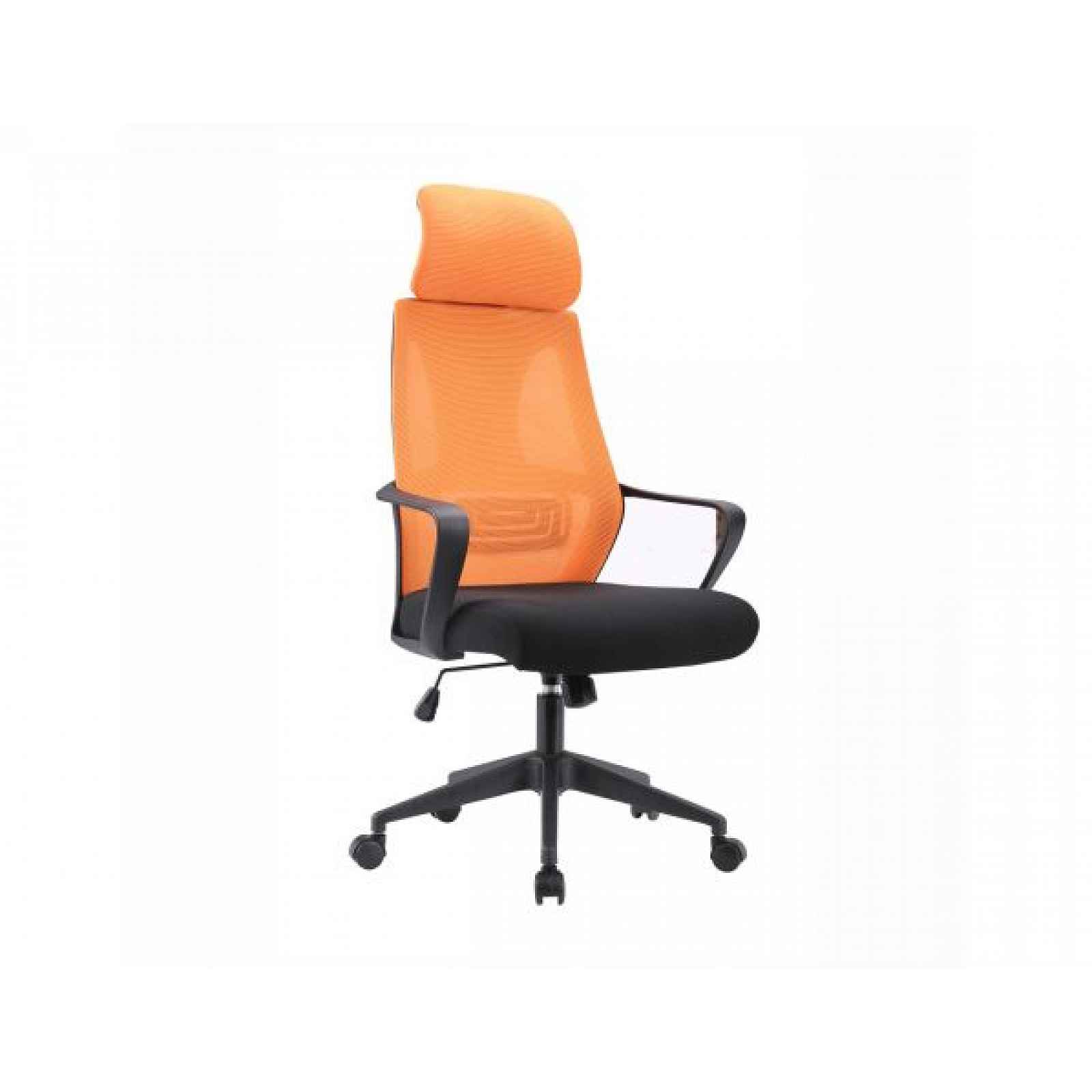 Kancelářské křeslo, černá/oranžová, TAXIS - 64x63x118-126 cm