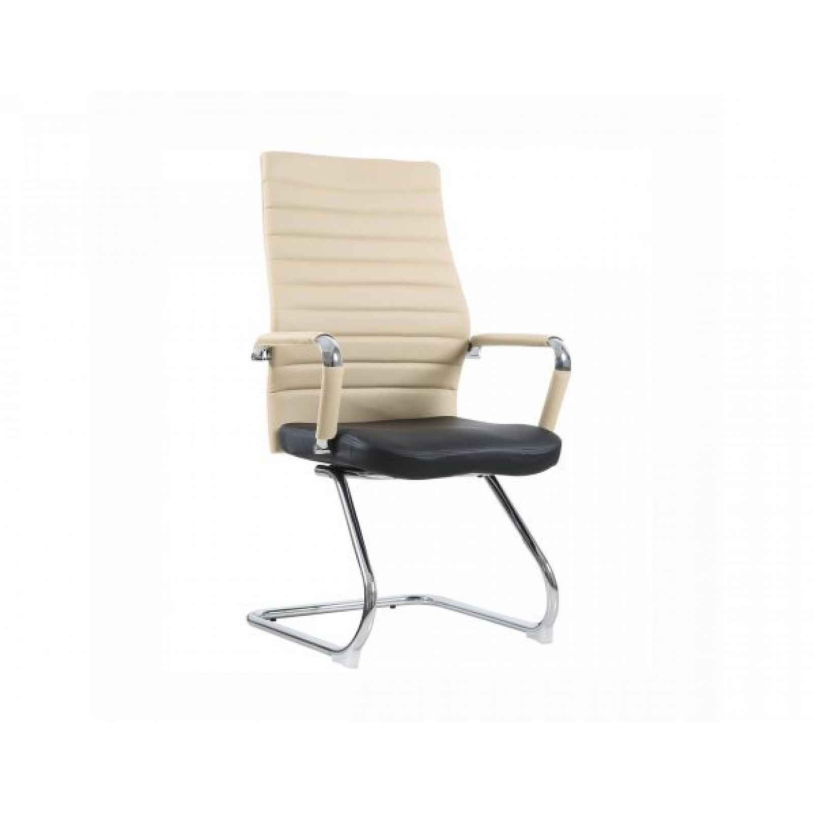 Zasedací židle, béžová / černá, Drugi - 60x57,5x105 cm