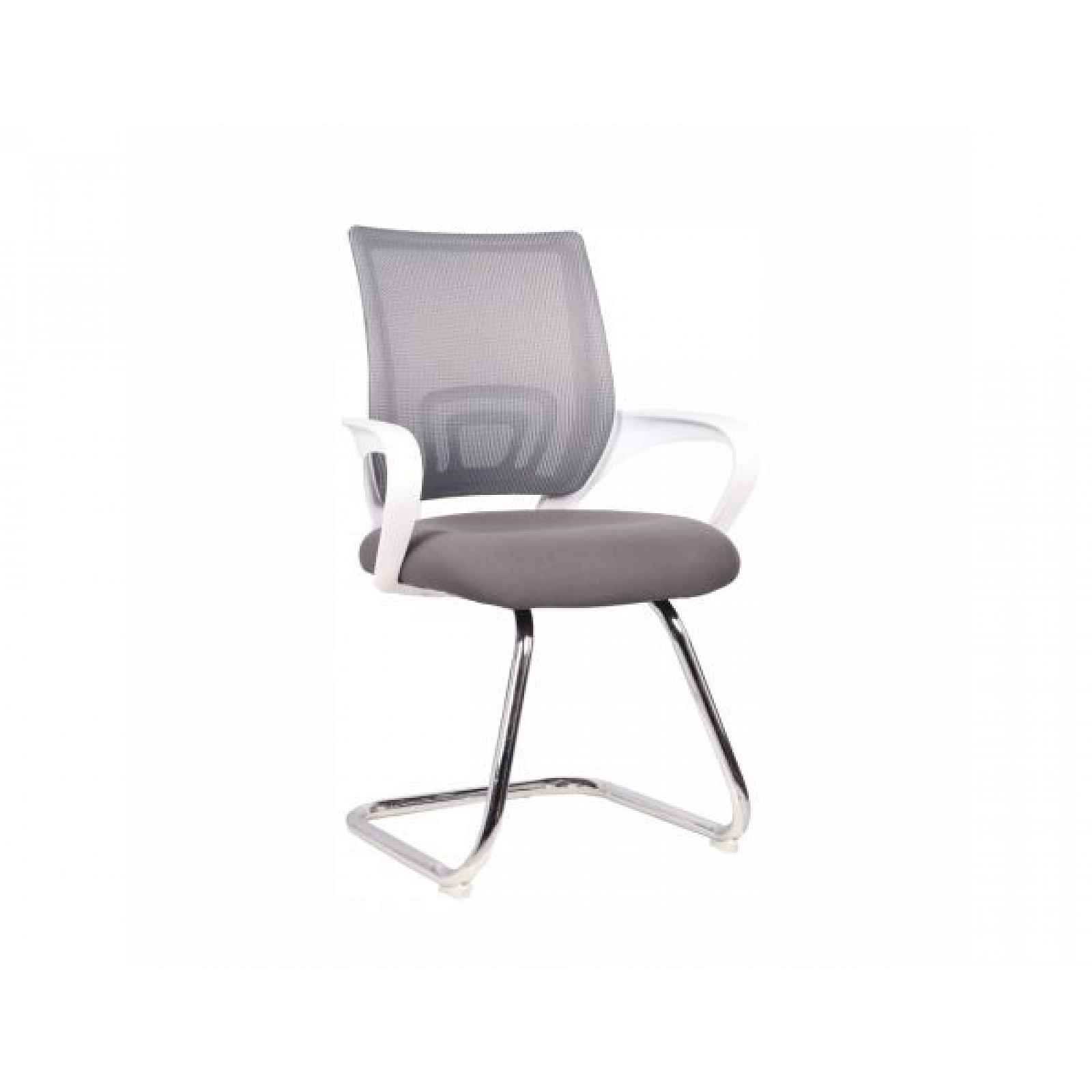 Zasedací židle šedá/bílá - 60x50x95 cm