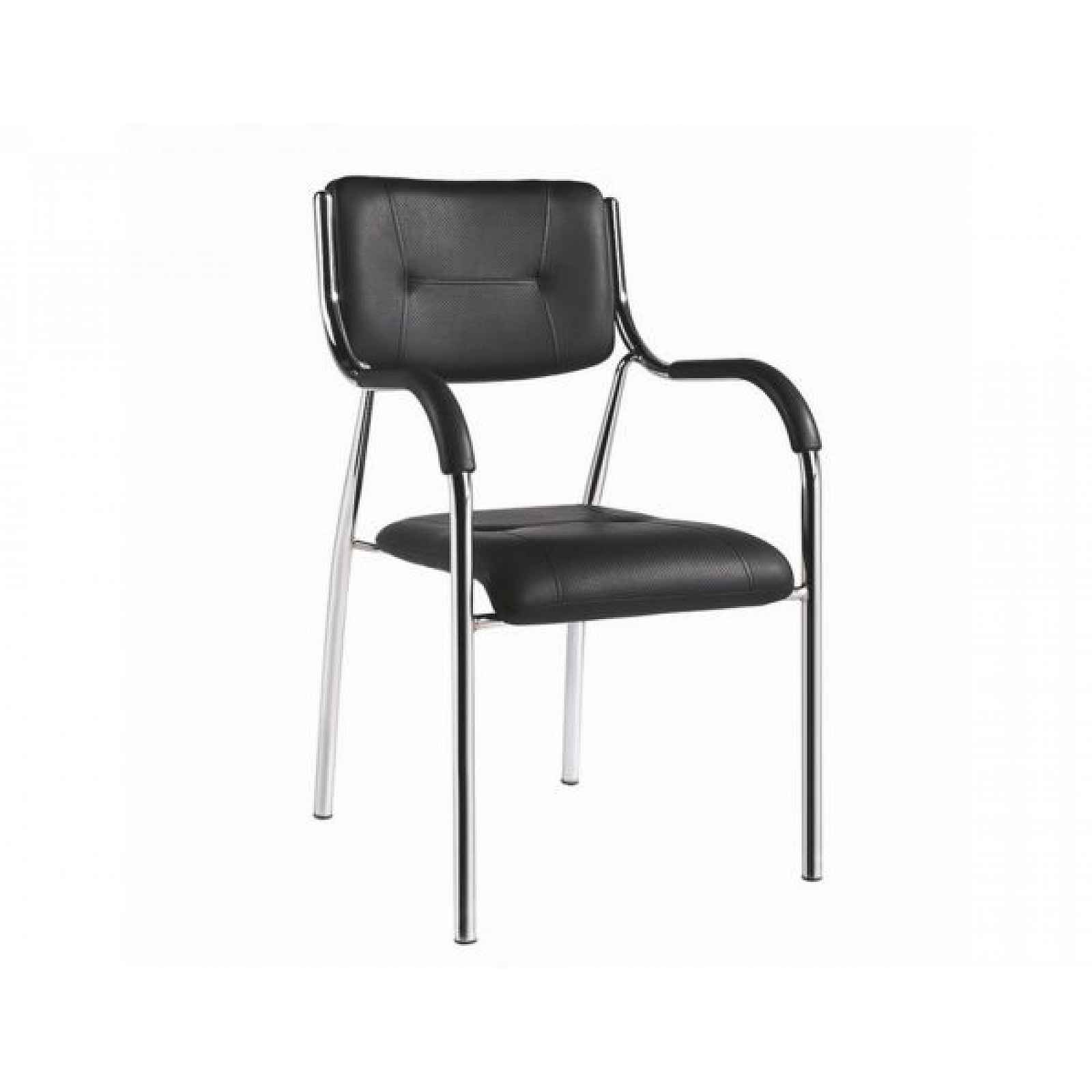 Stohovatelná židle, černá, ILHAM - 52x55x85 cm
