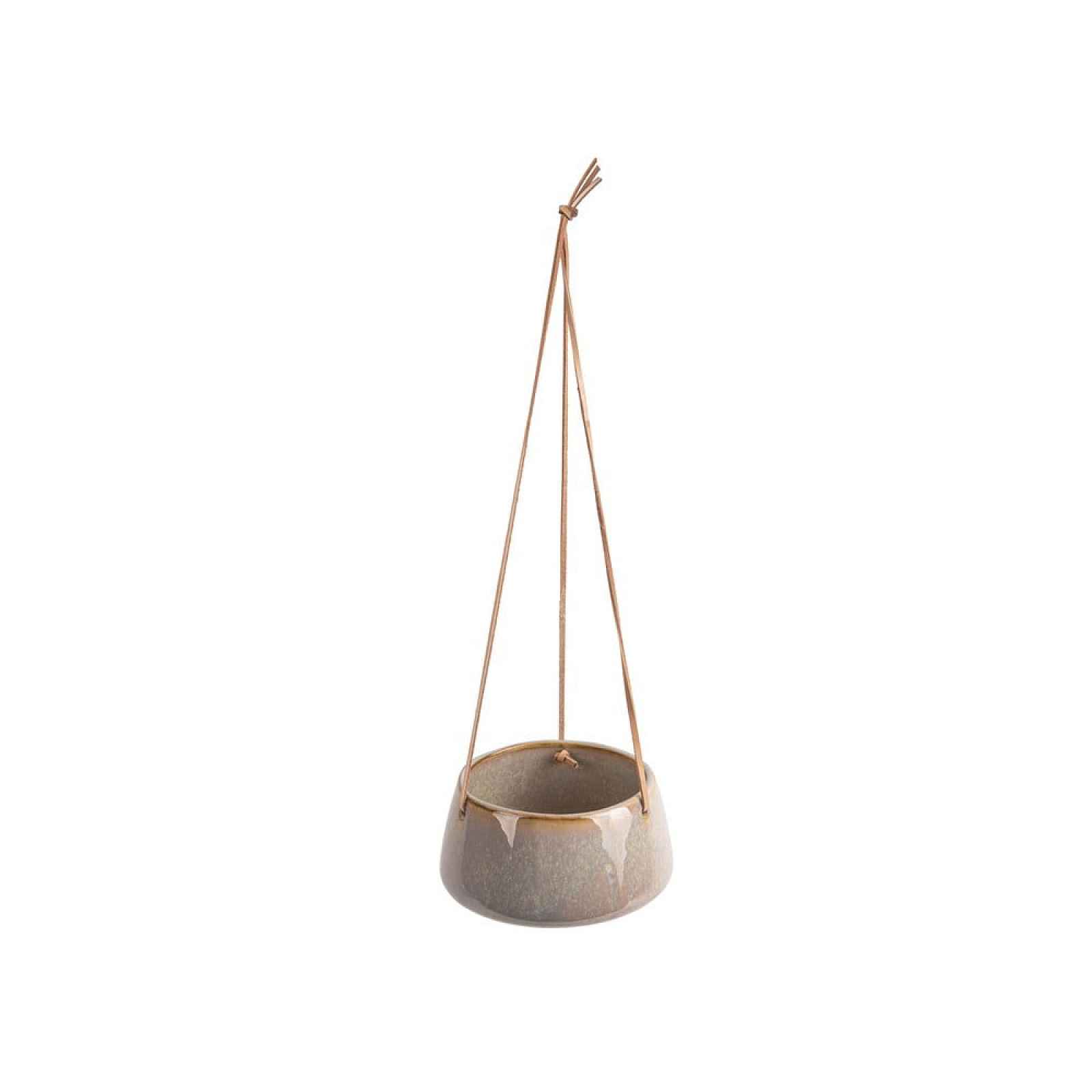 Šedý keramický závěsný květináč PT LIVING Unique, ø 20,5 cm