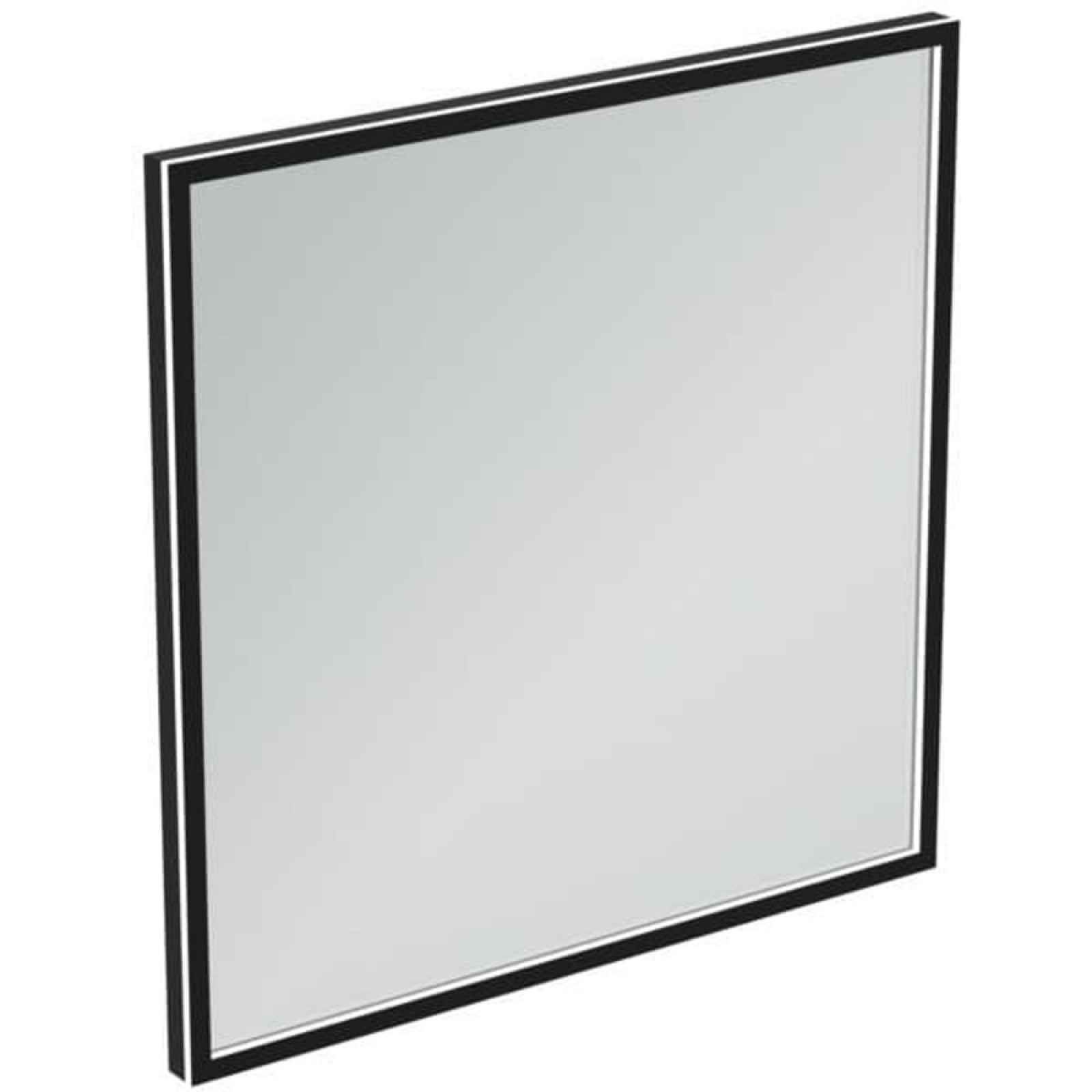 Zrcadlo bez vypínače Ideal Standard Conca 80x80 cm černá matná T3966BH