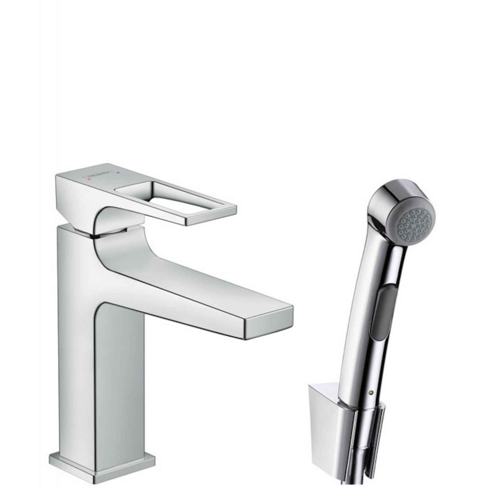 Umyvadlová baterie Hansgrohe Metropol s bidetovou sprškou chrom 74522000